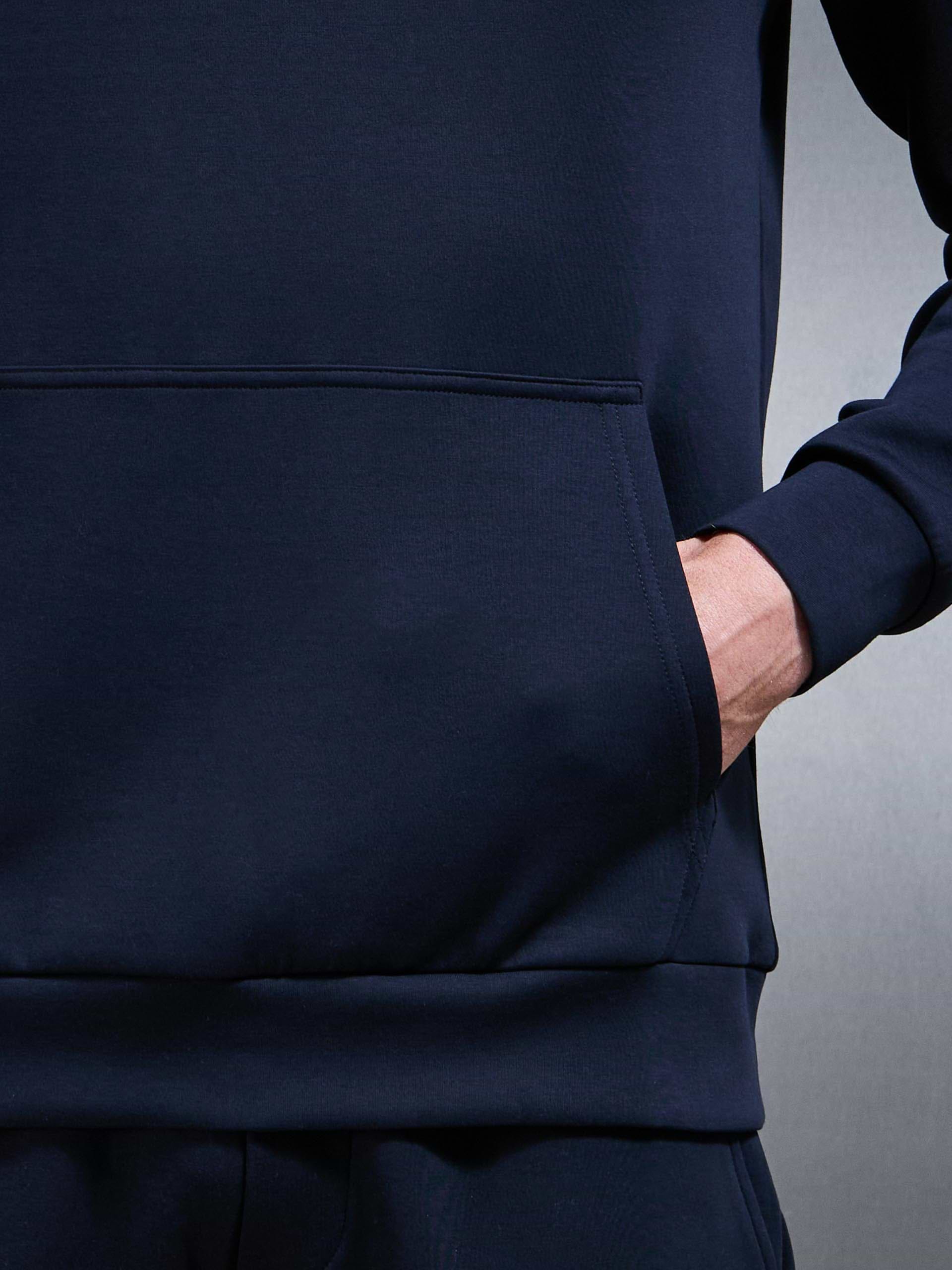 Interlock Jersey Essential Hoodie in Navy