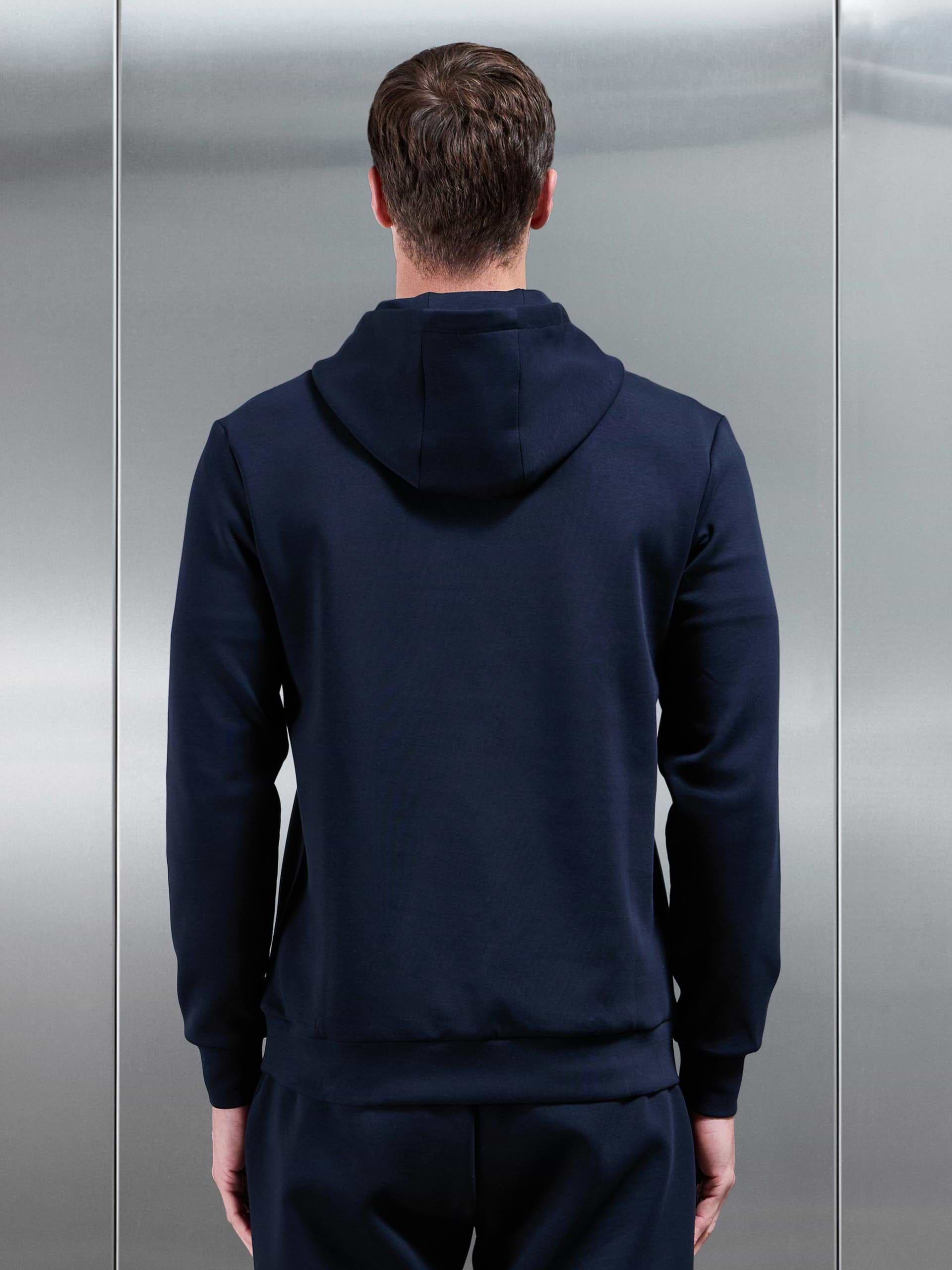 Interlock Jersey Essential Hoodie in Navy