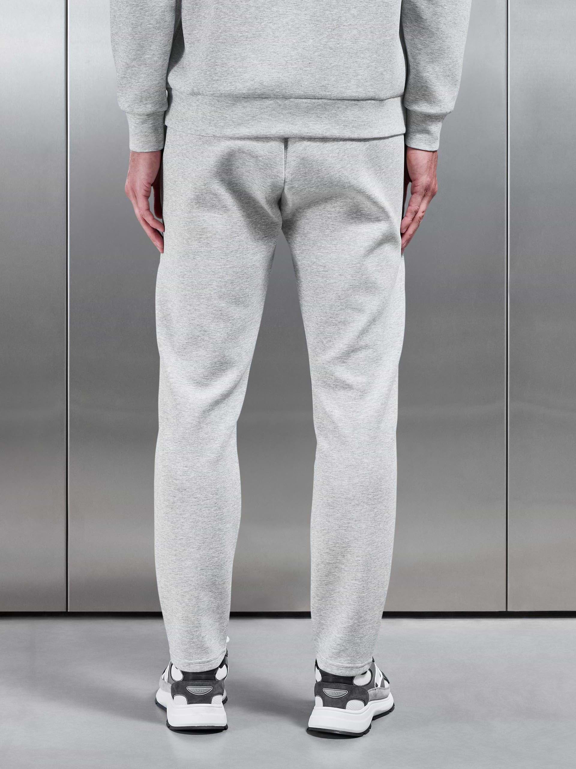 Interlock Jersey Essential Jogger in Marl Grey