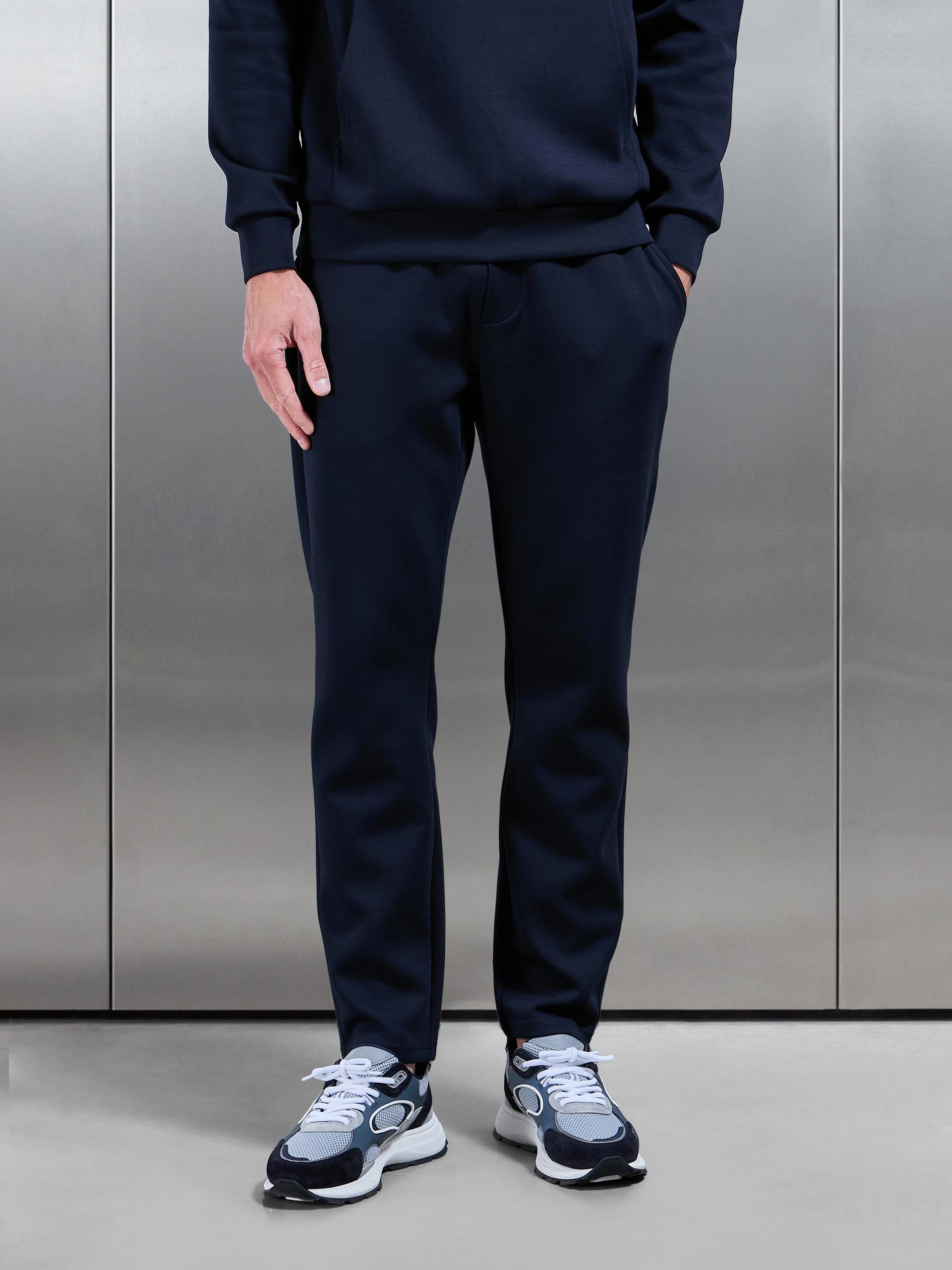 Interlock Jersey Essential Jogger in Navy