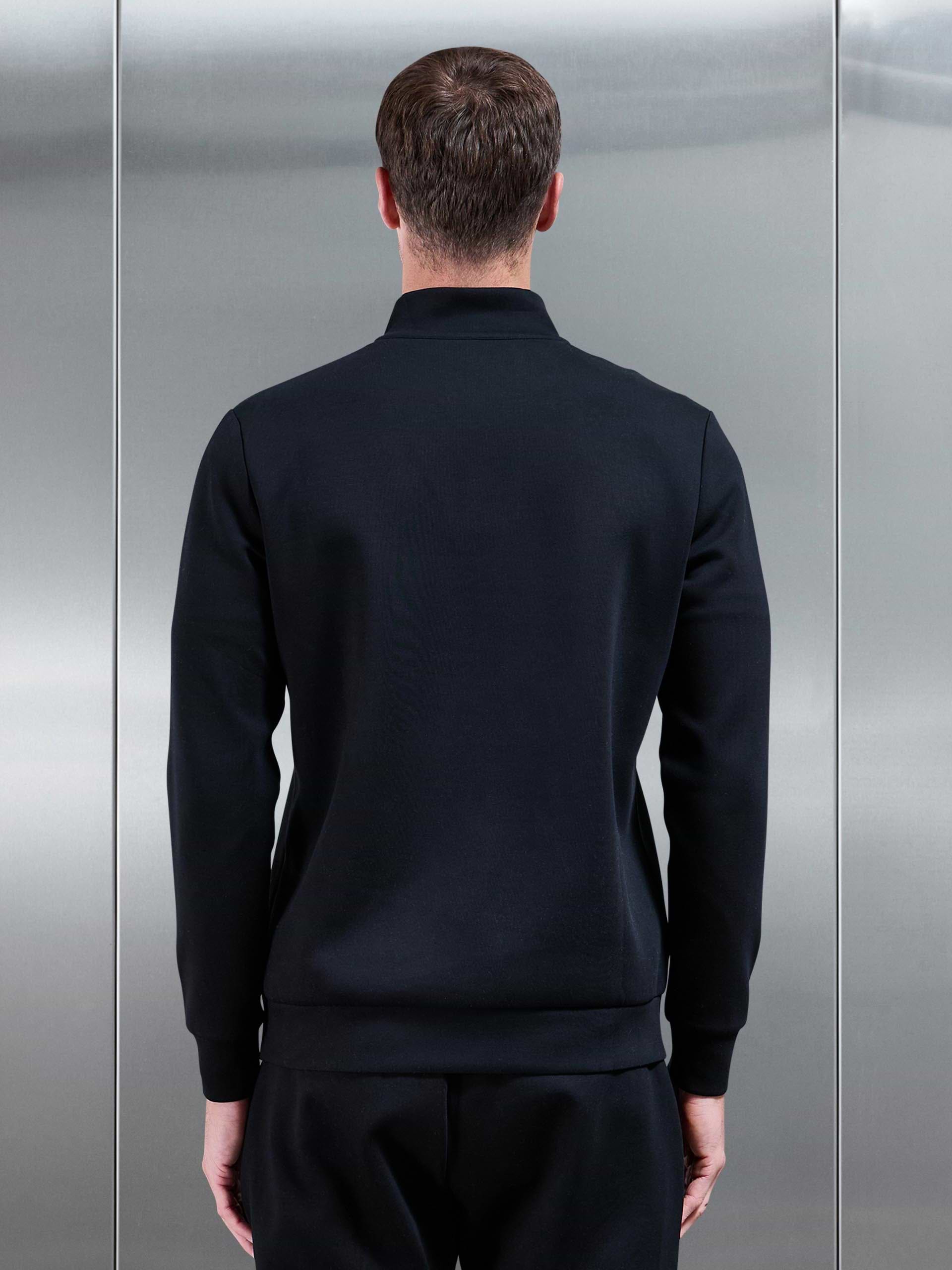 Interlock Jersey Half Zip in Black