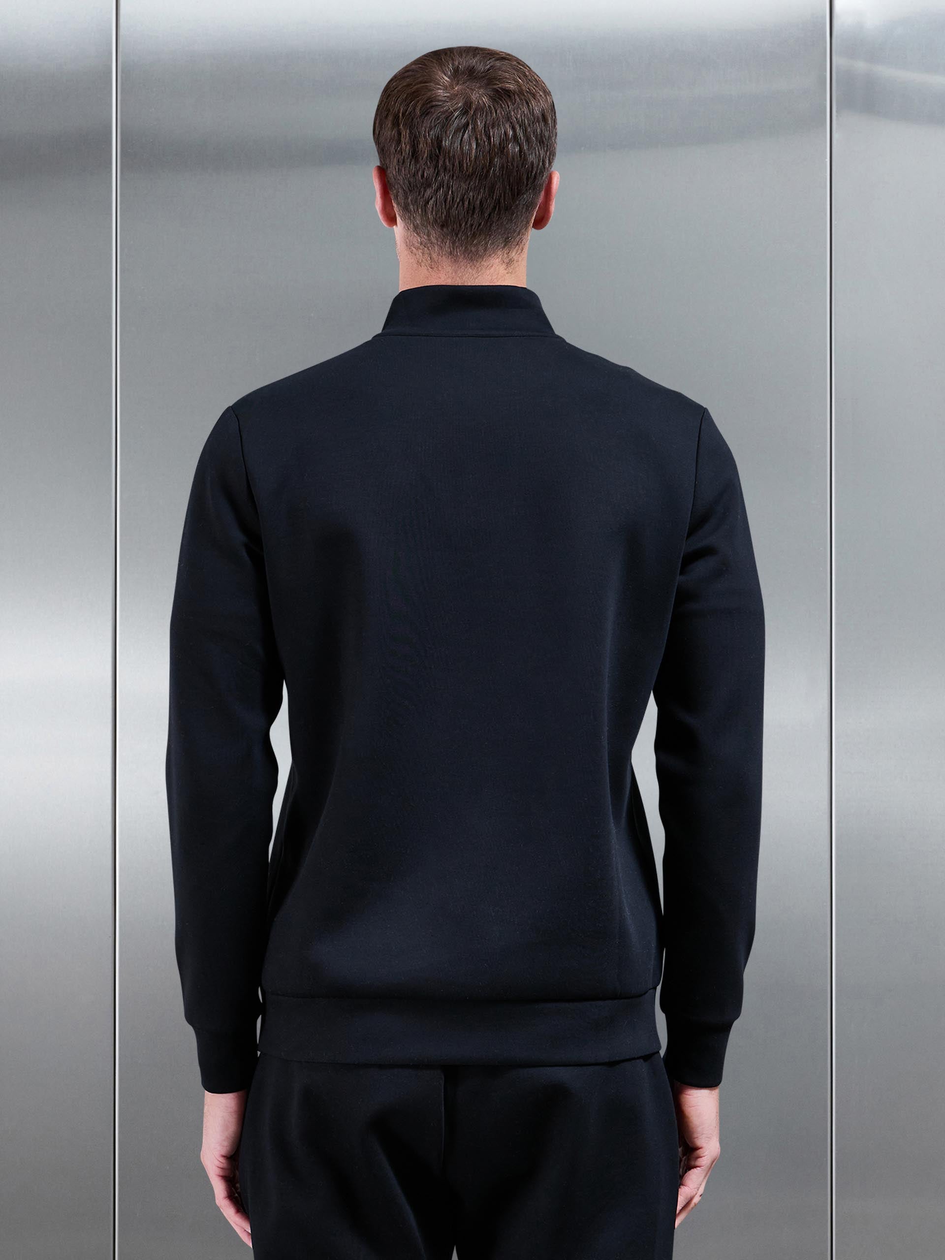 Interlock Jersey Half Zip in Black