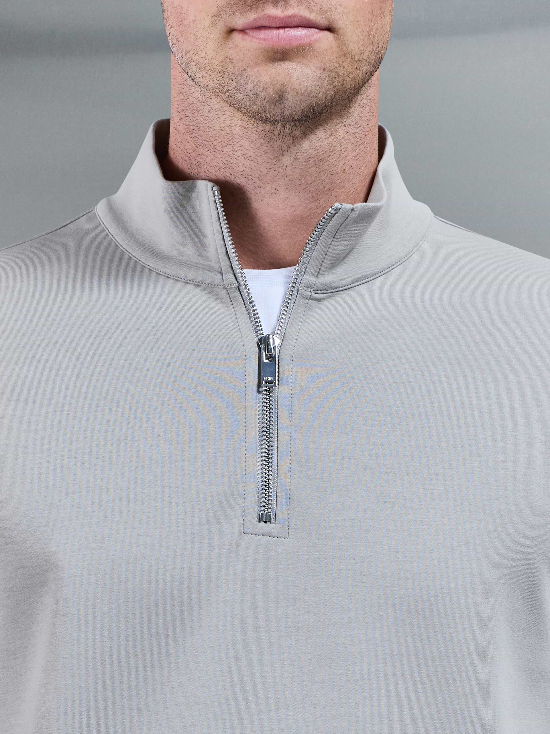 Interlock Jersey Half Zip in Stone