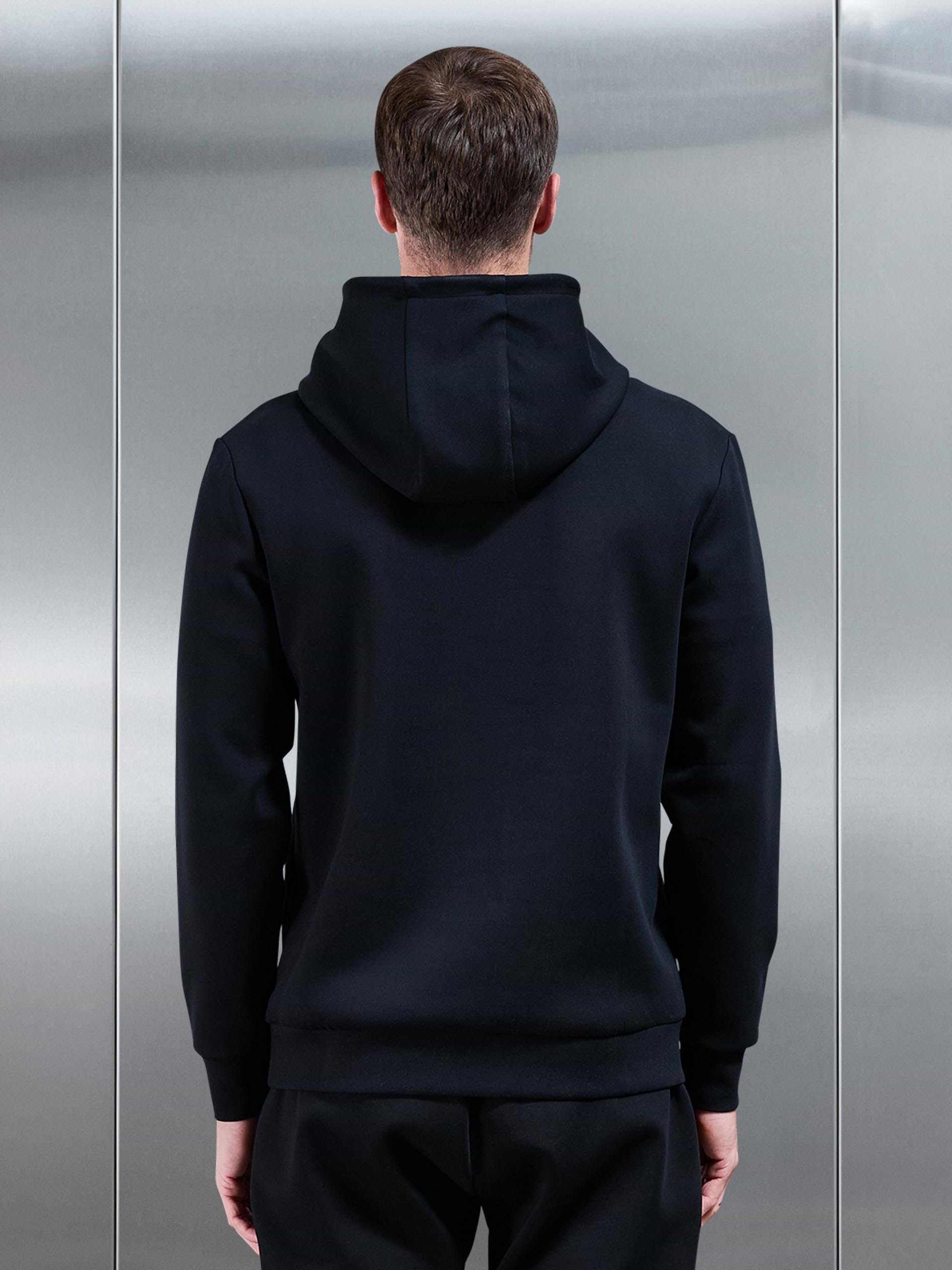 Interlock Jersey Hoodie in Black