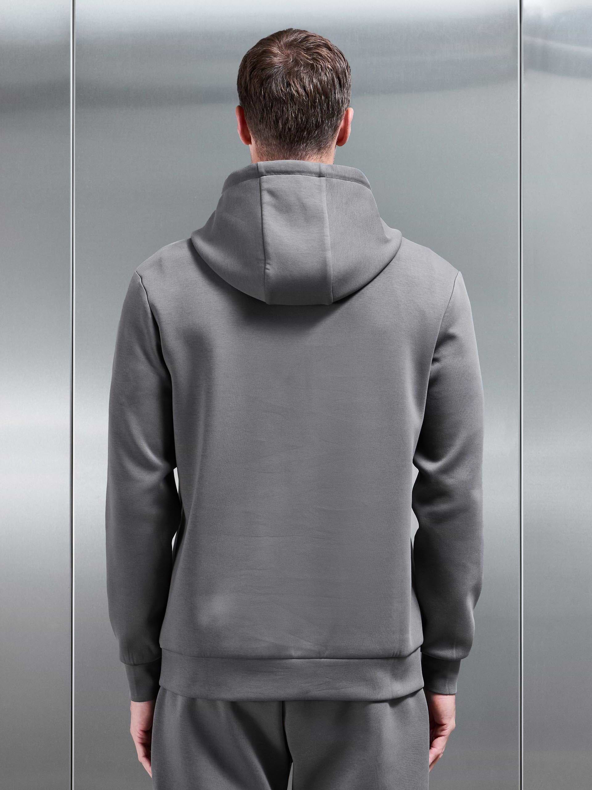 Interlock Jersey Hoodie in Charcoal