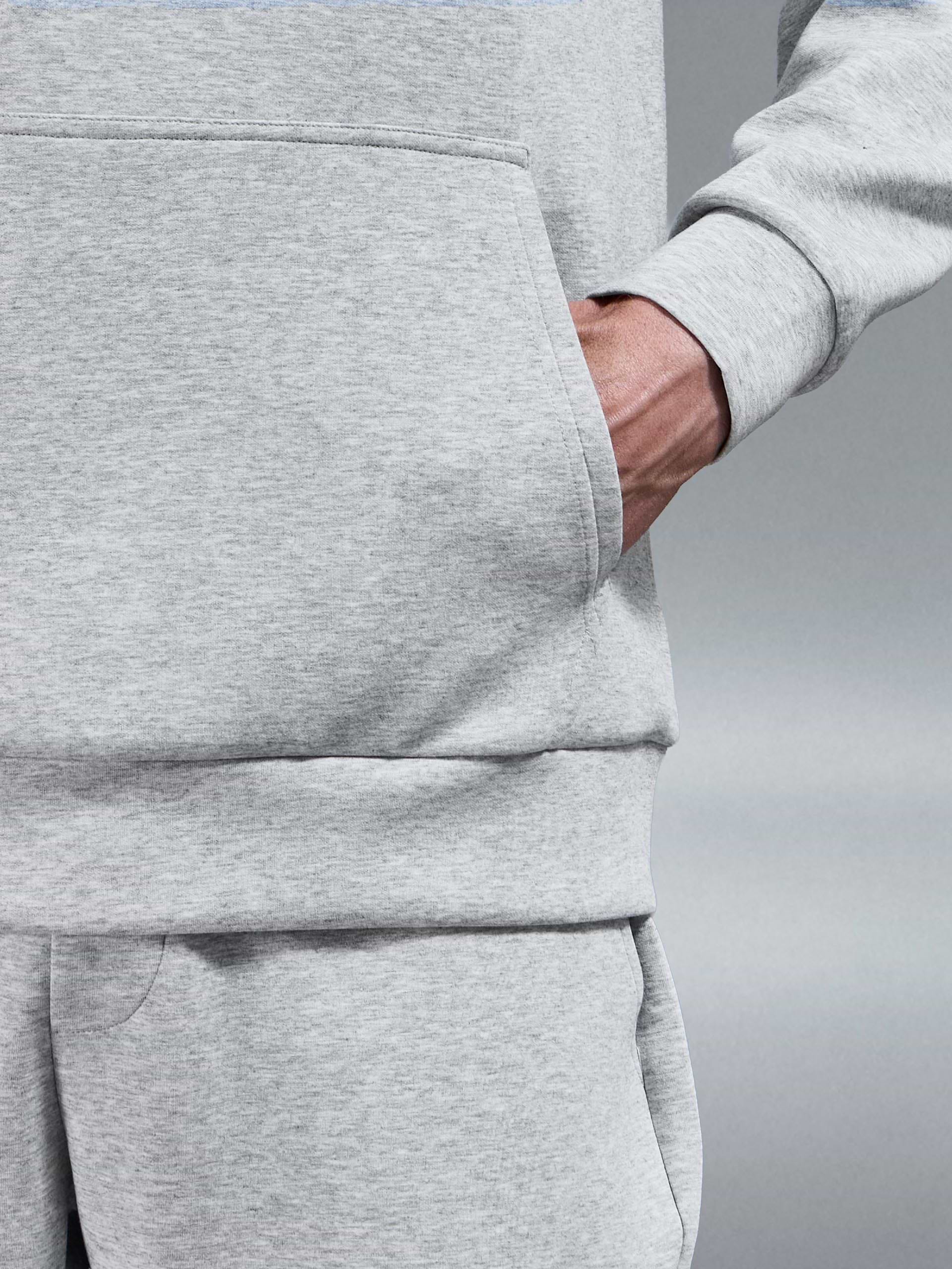 Interlock Jersey Essential Hoodie in Marl Grey
