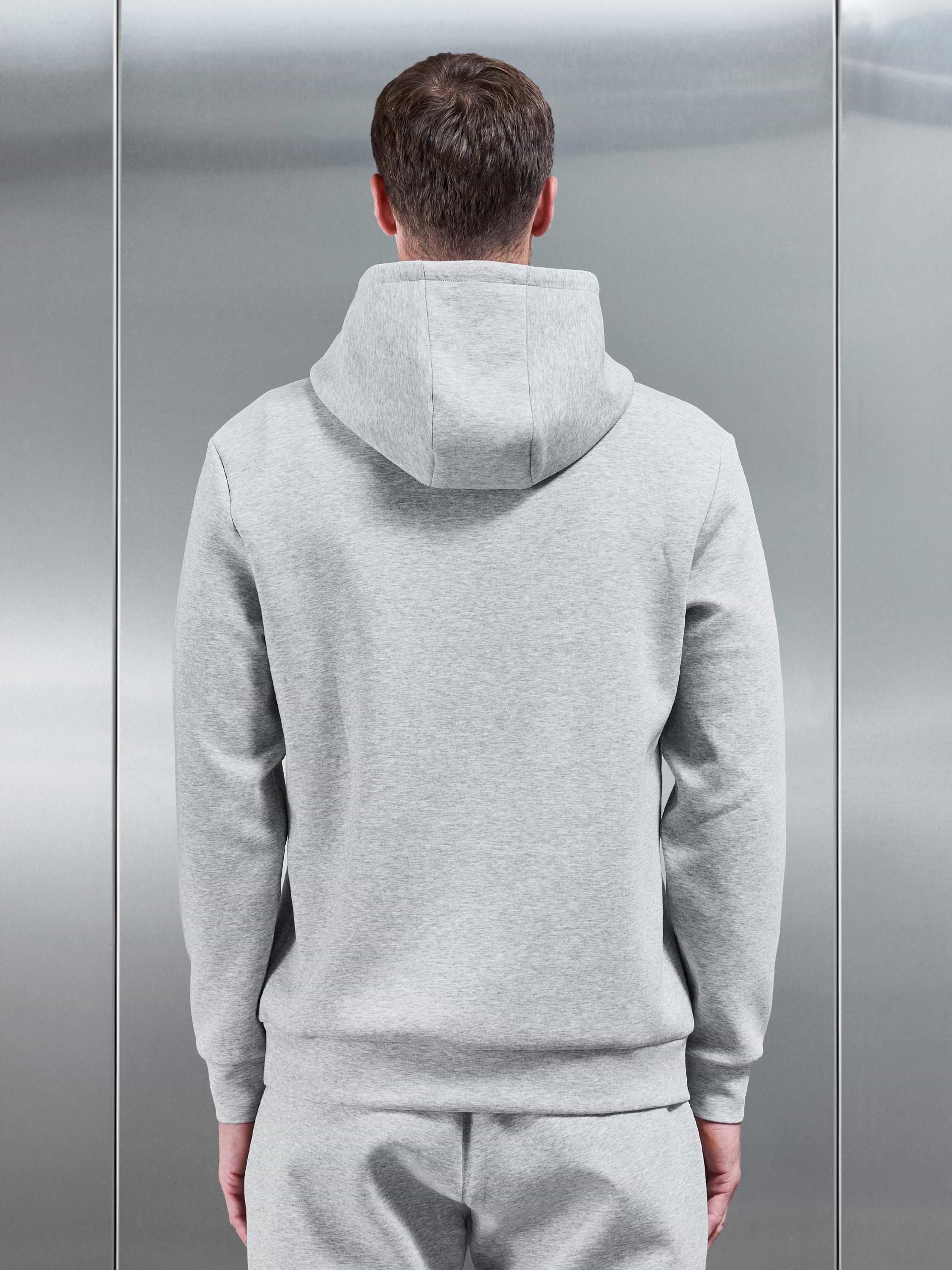 Interlock Jersey Essential Hoodie in Marl Grey