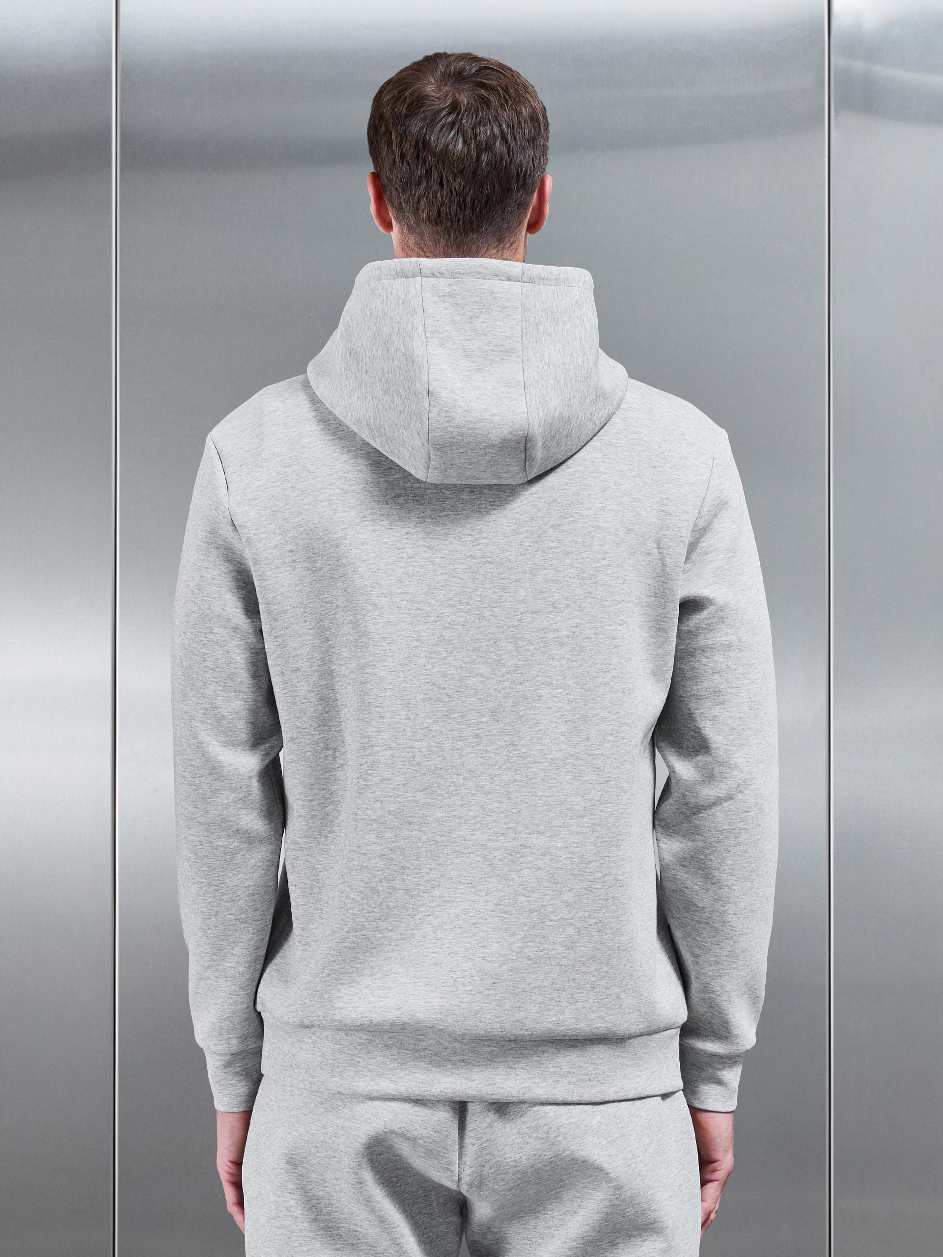 Interlock Jersey Essential Hoodie in Marl Grey