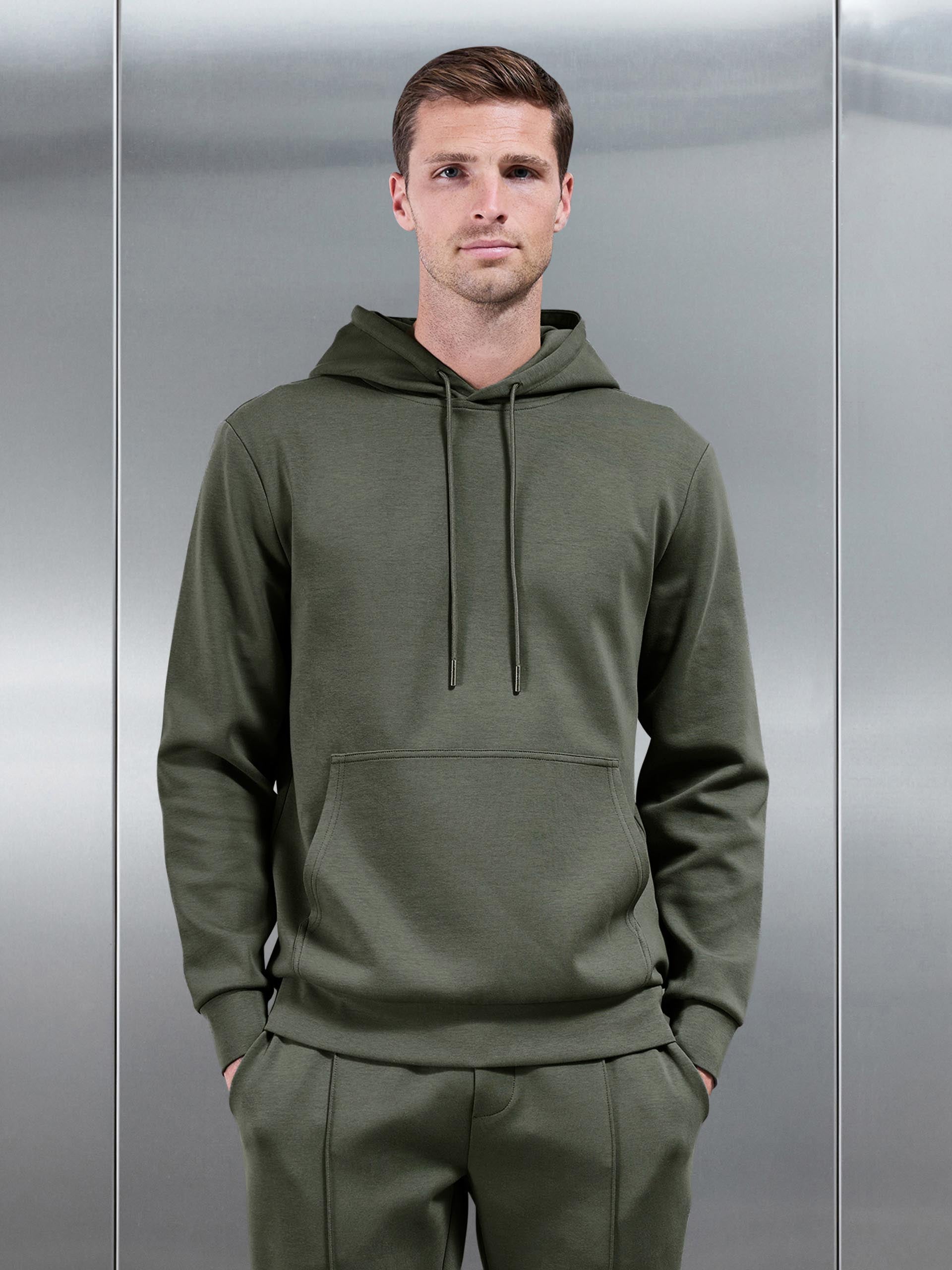 Interlock Jersey Hoodie in Sage