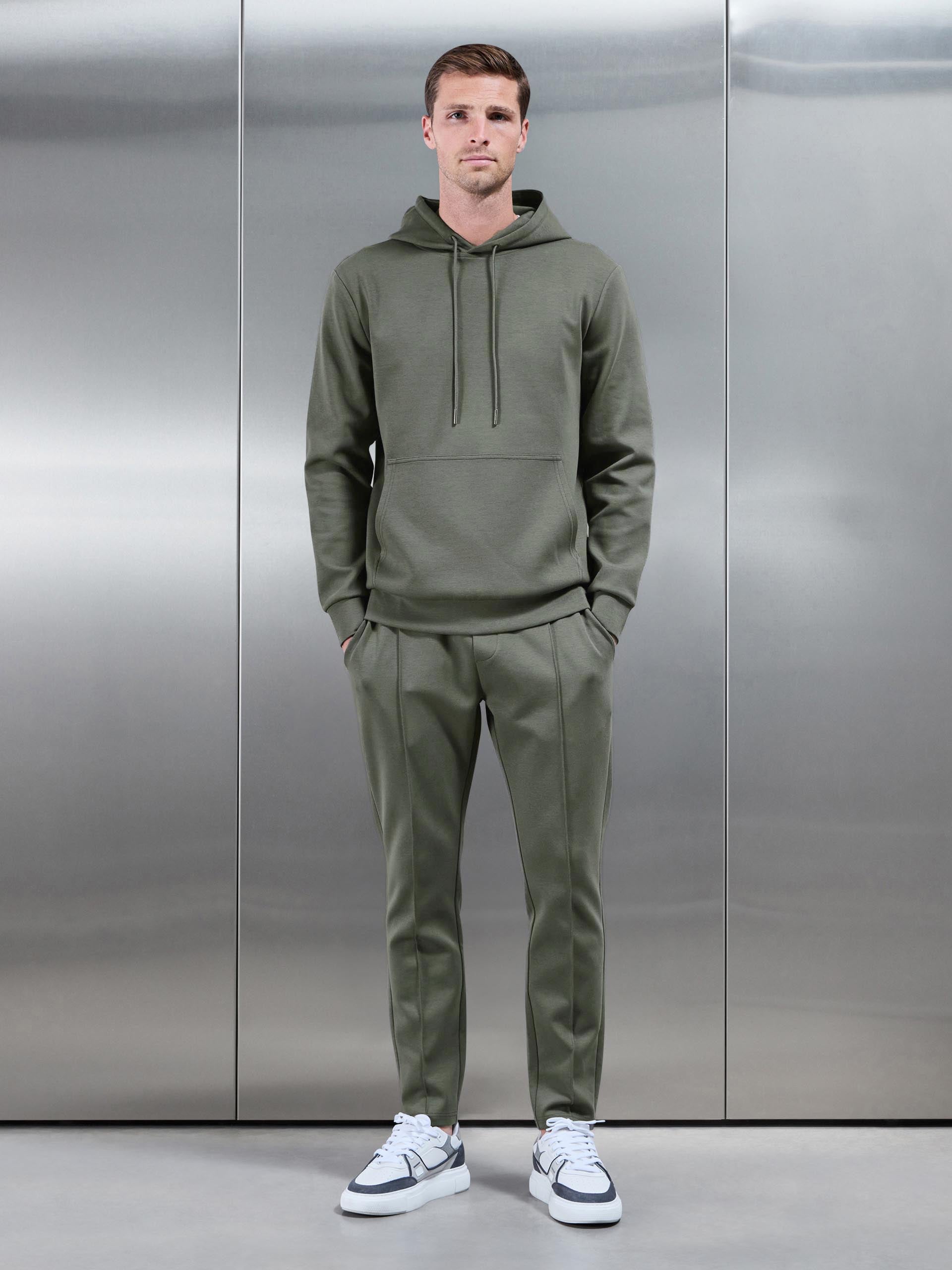 Interlock Jersey Hoodie in Sage