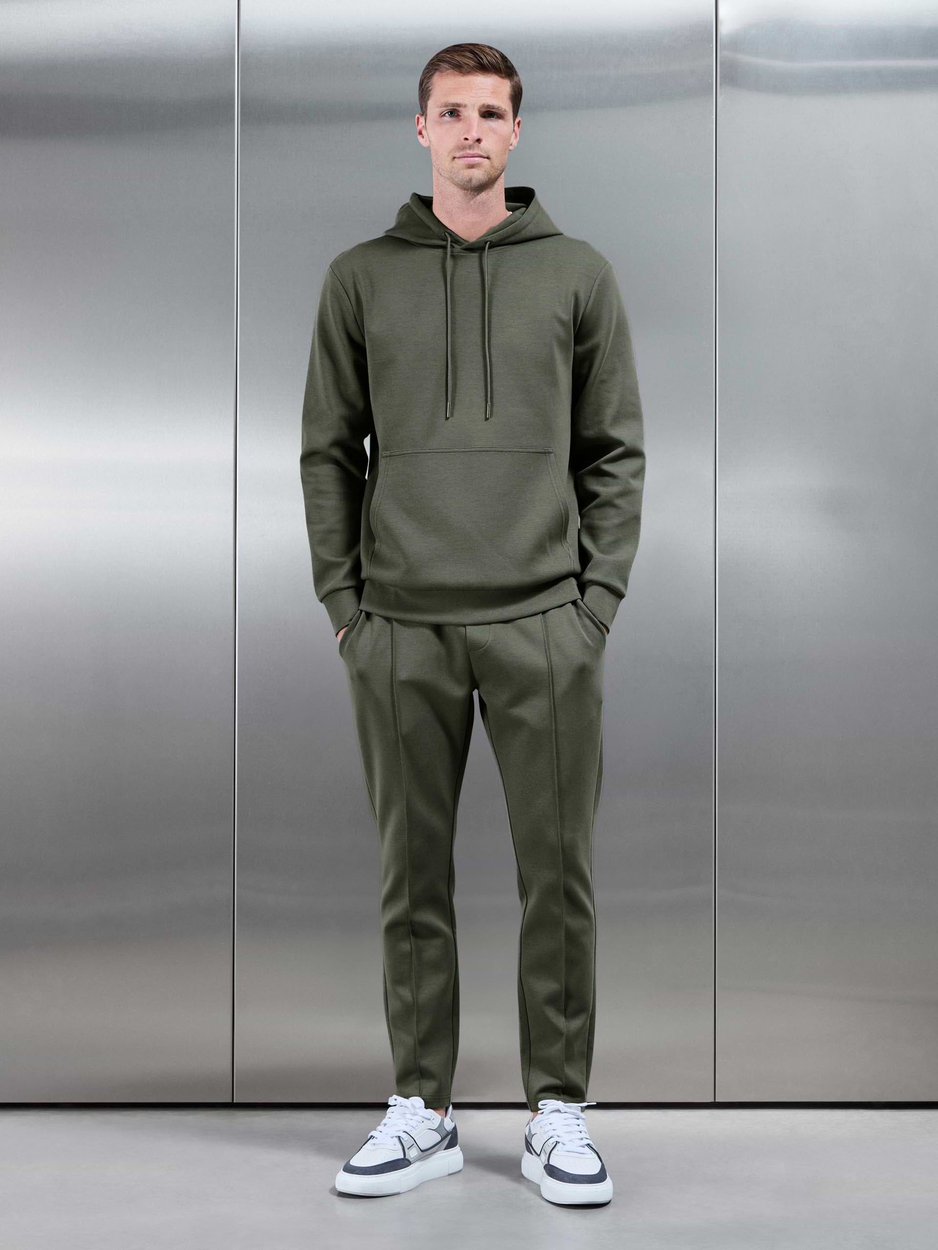 Interlock Jersey Hoodie in Sage