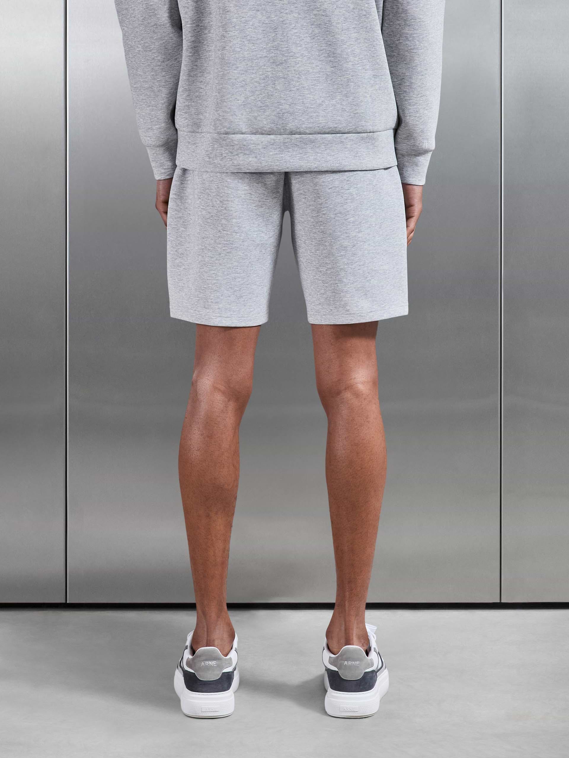Interlock Jersey Short in Marl Grey