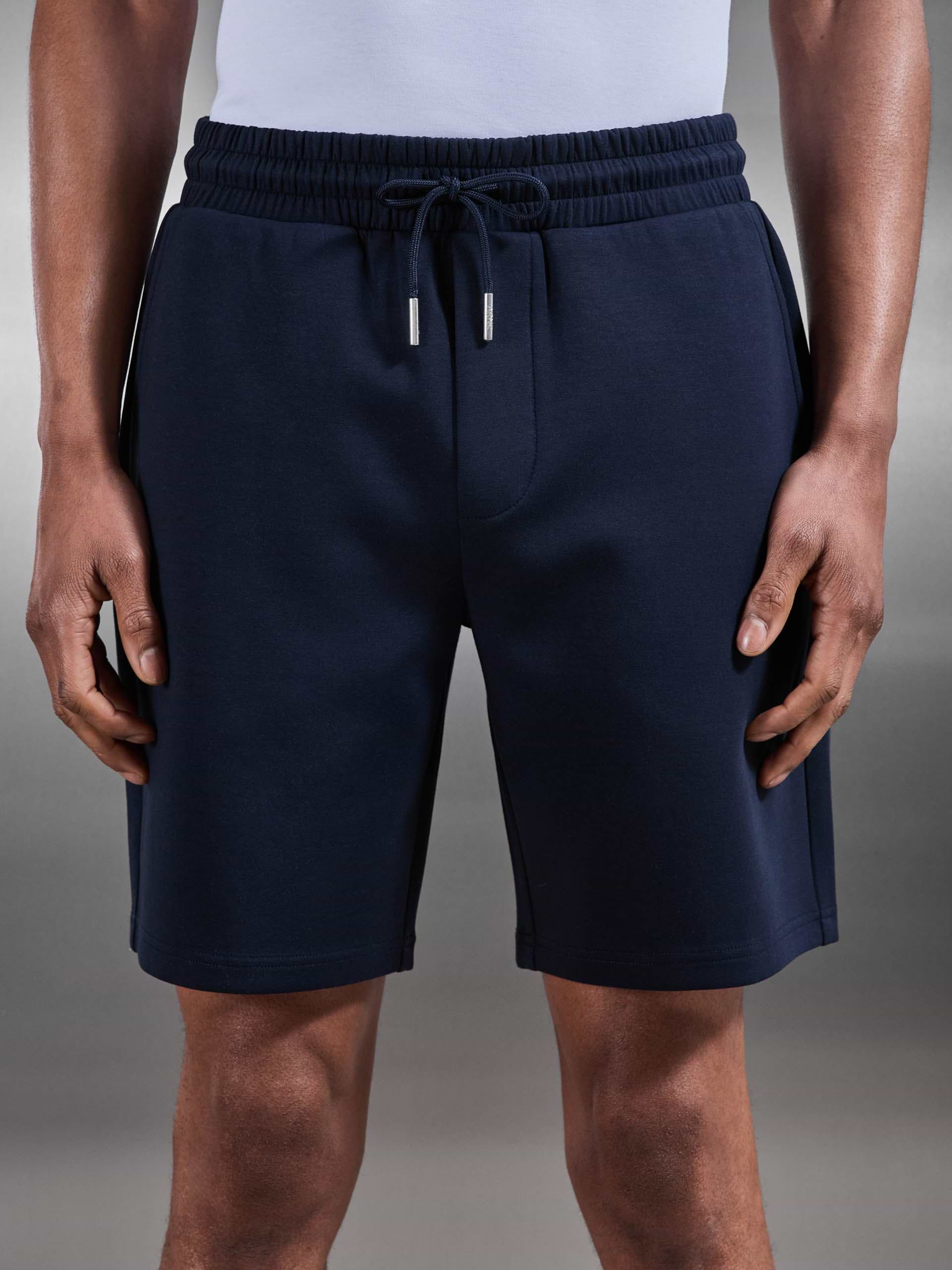 Interlock Jersey Short in Navy