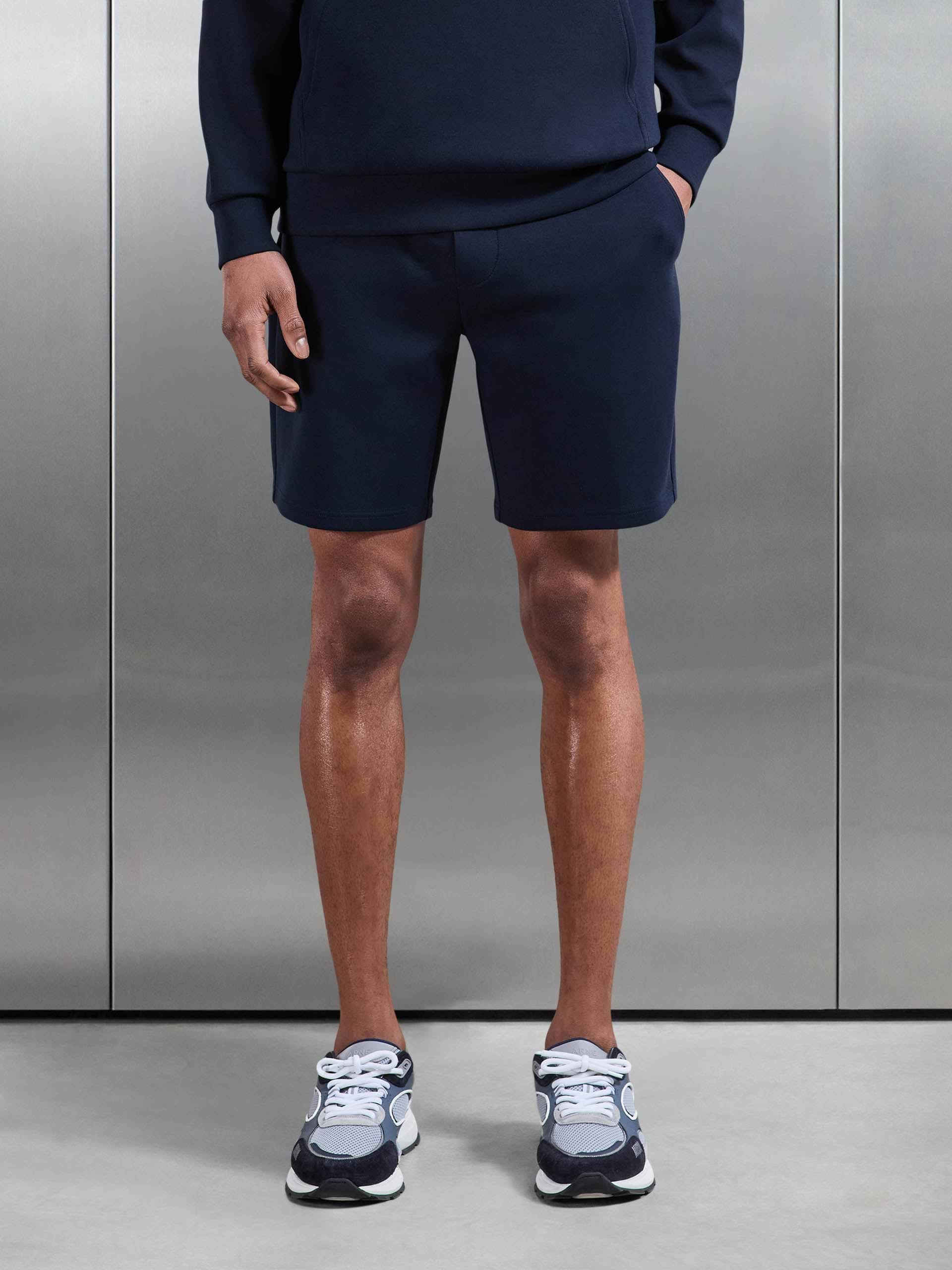 Interlock Jersey Short in Navy