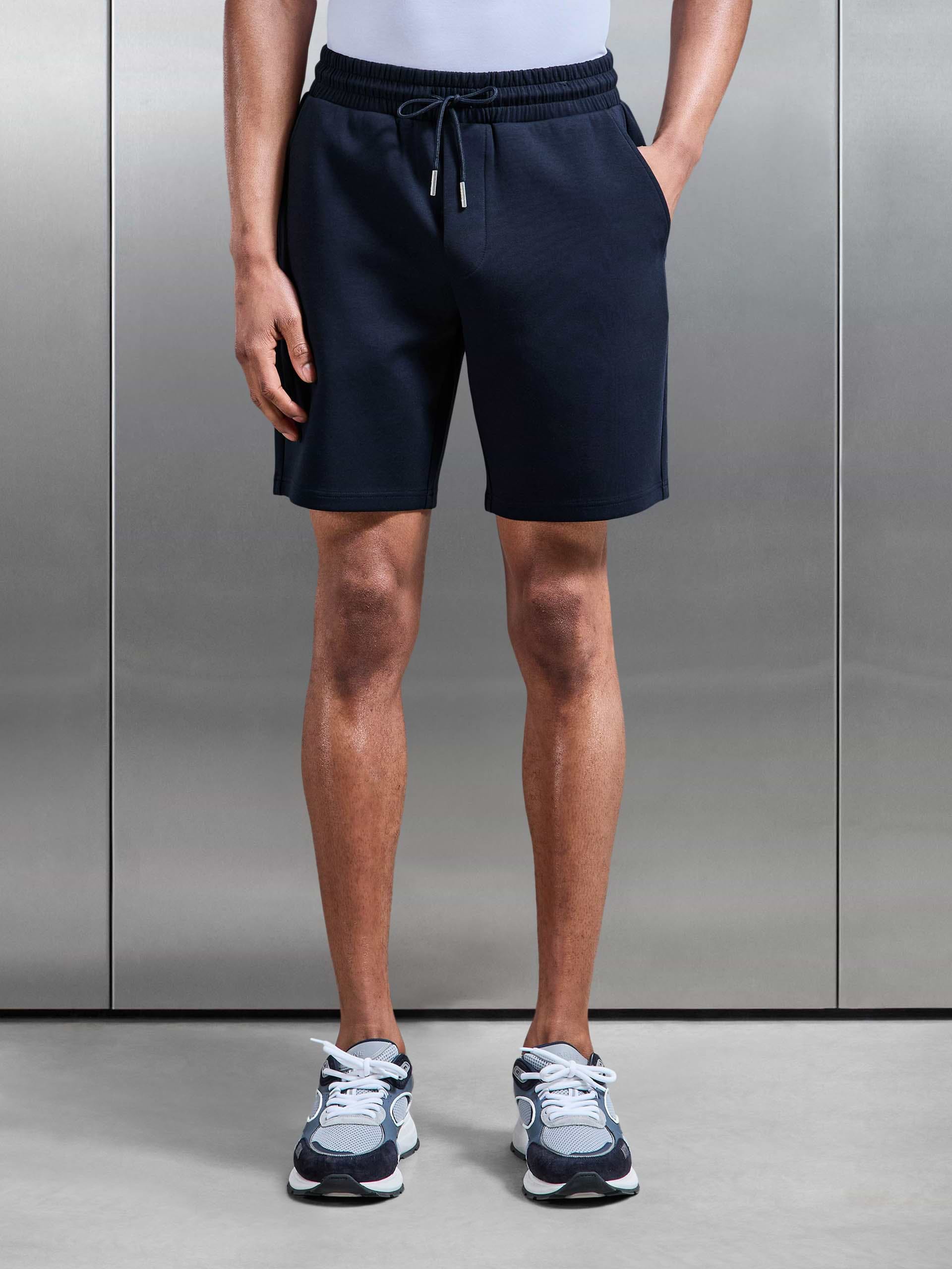 Interlock Jersey Short in Navy