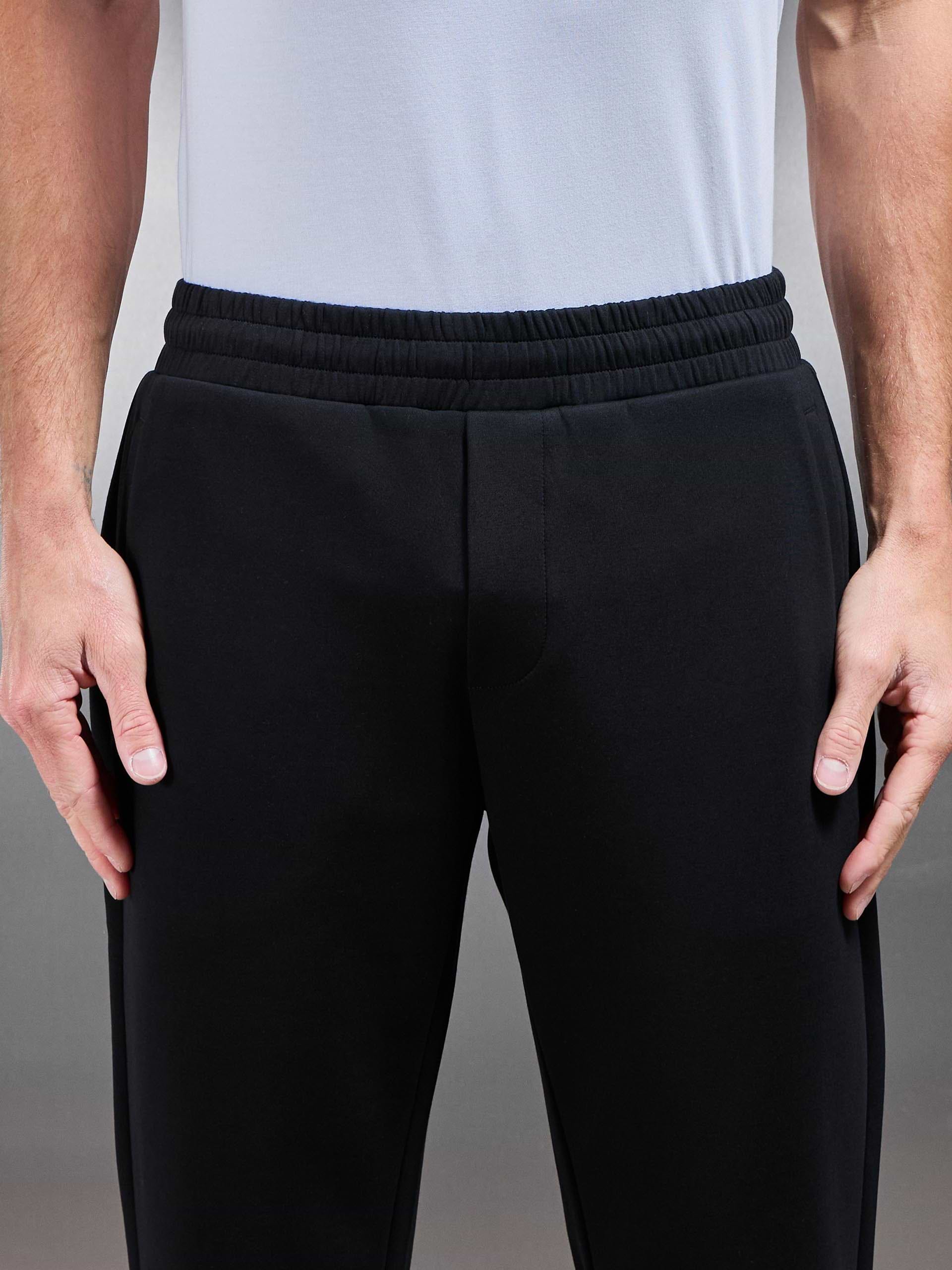Interlock Jersey Straight Leg Jogger in Black