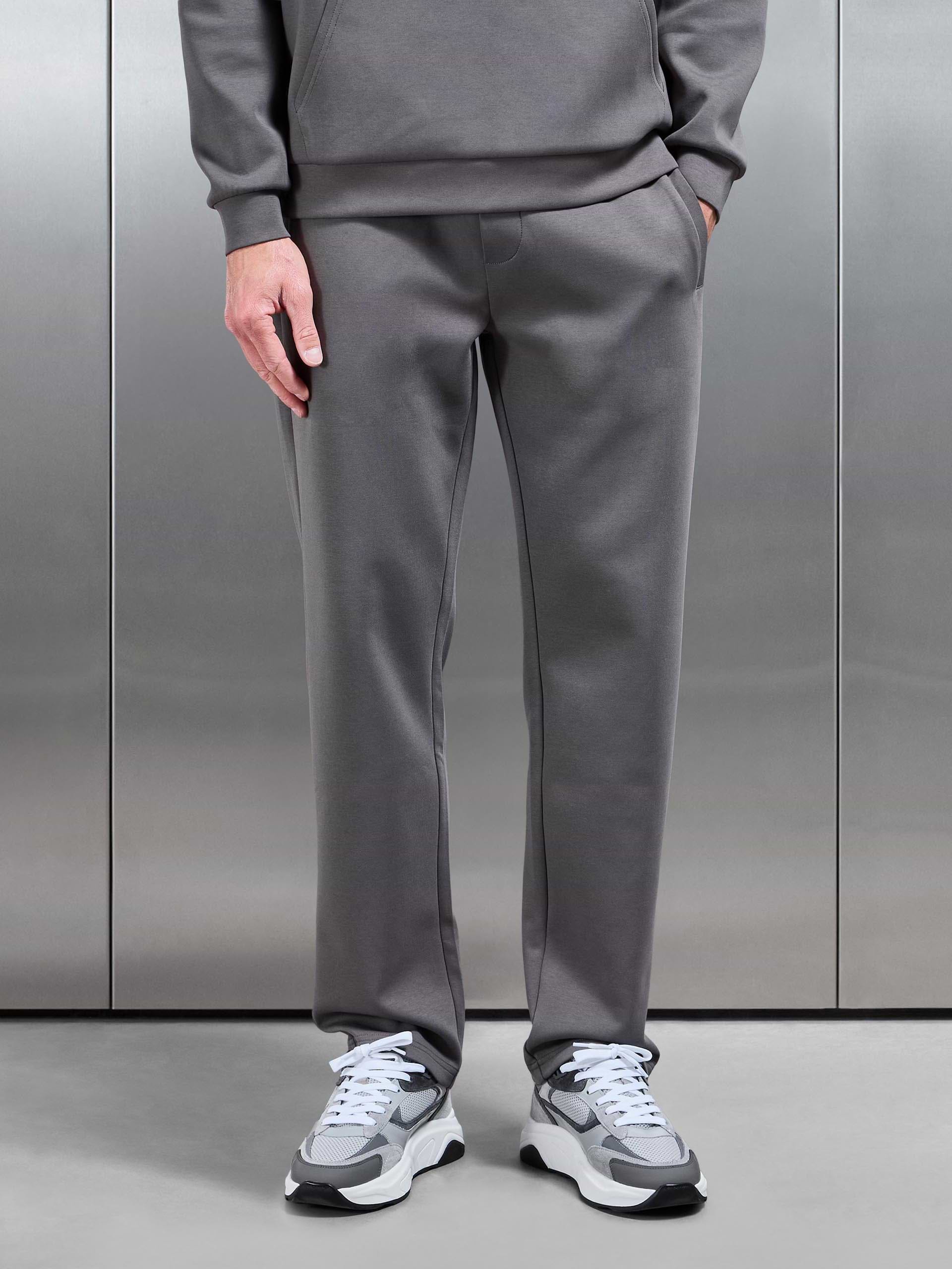 Interlock Jersey Straight Leg Jogger in Charcoal