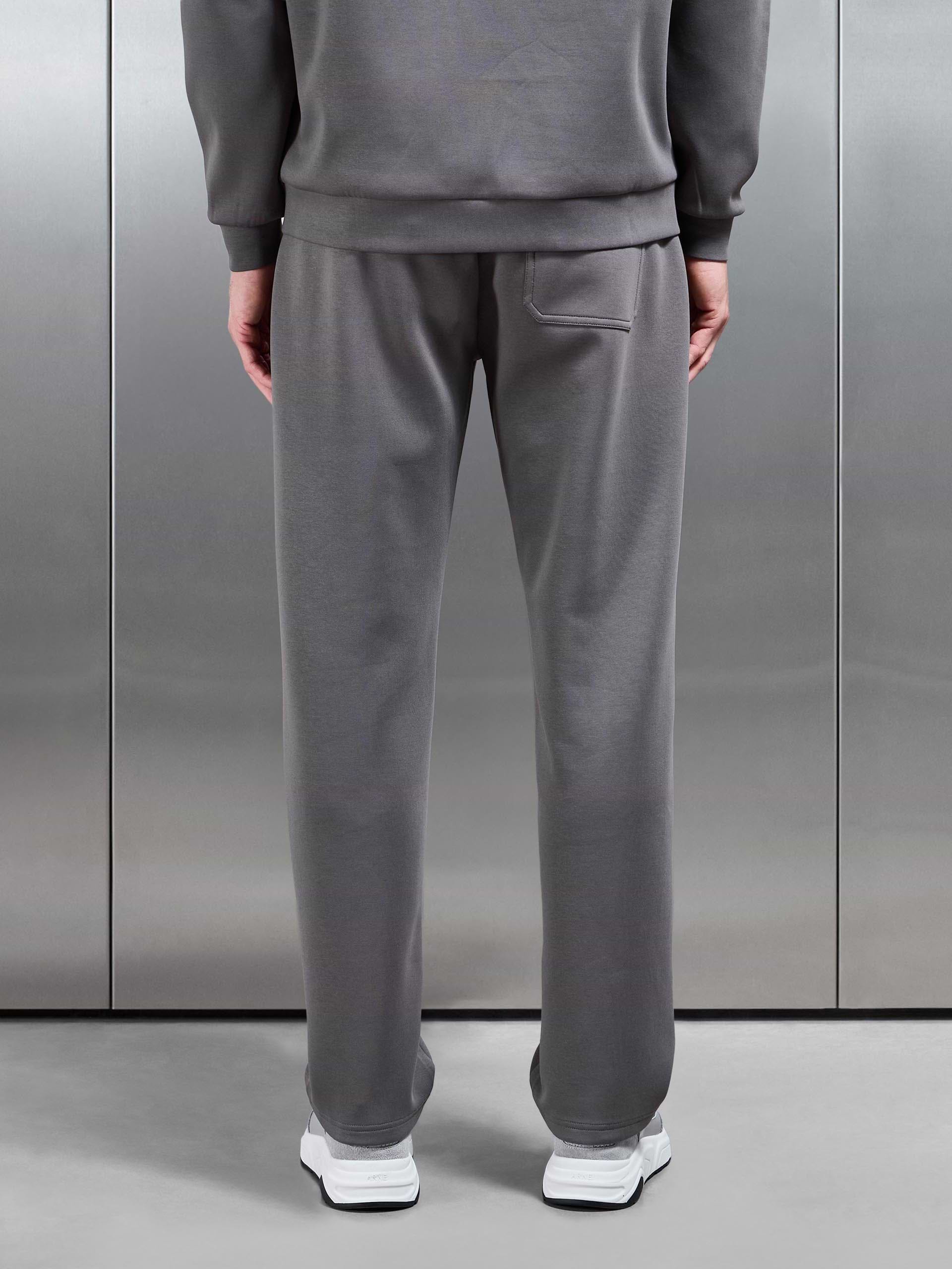 Interlock Jersey Straight Leg Jogger in Charcoal