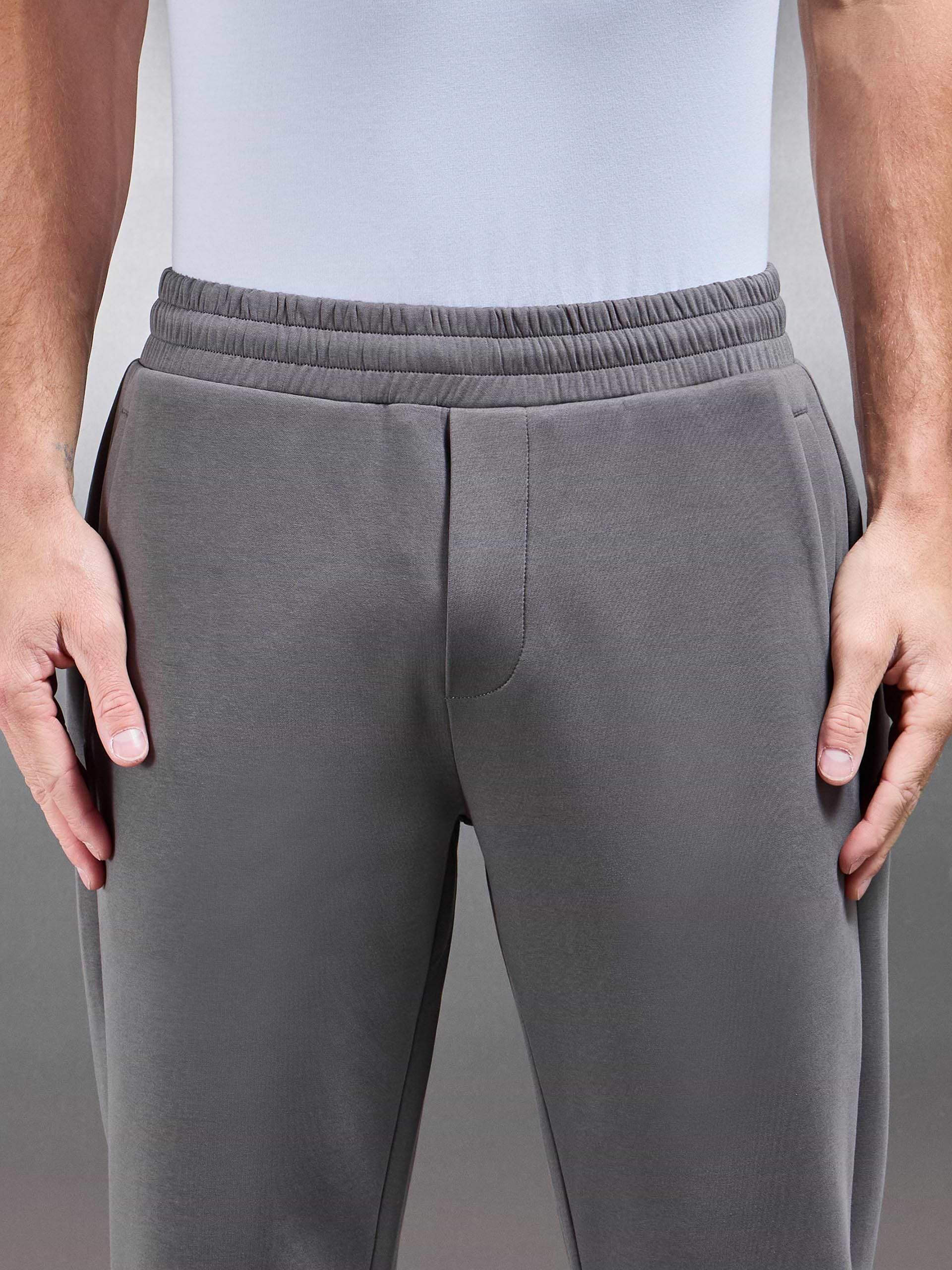Interlock Jersey Straight Leg Jogger in Charcoal