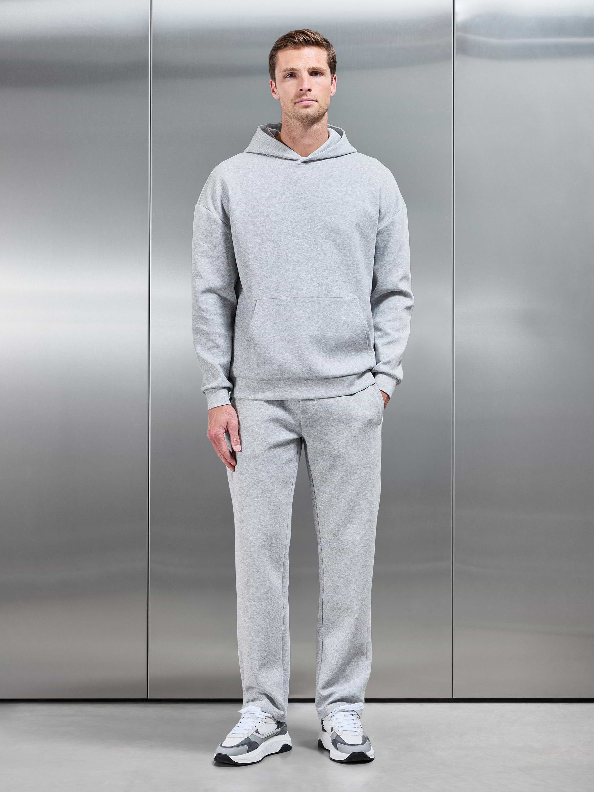 Interlock Jersey Straight Leg Jogger in Marl Grey