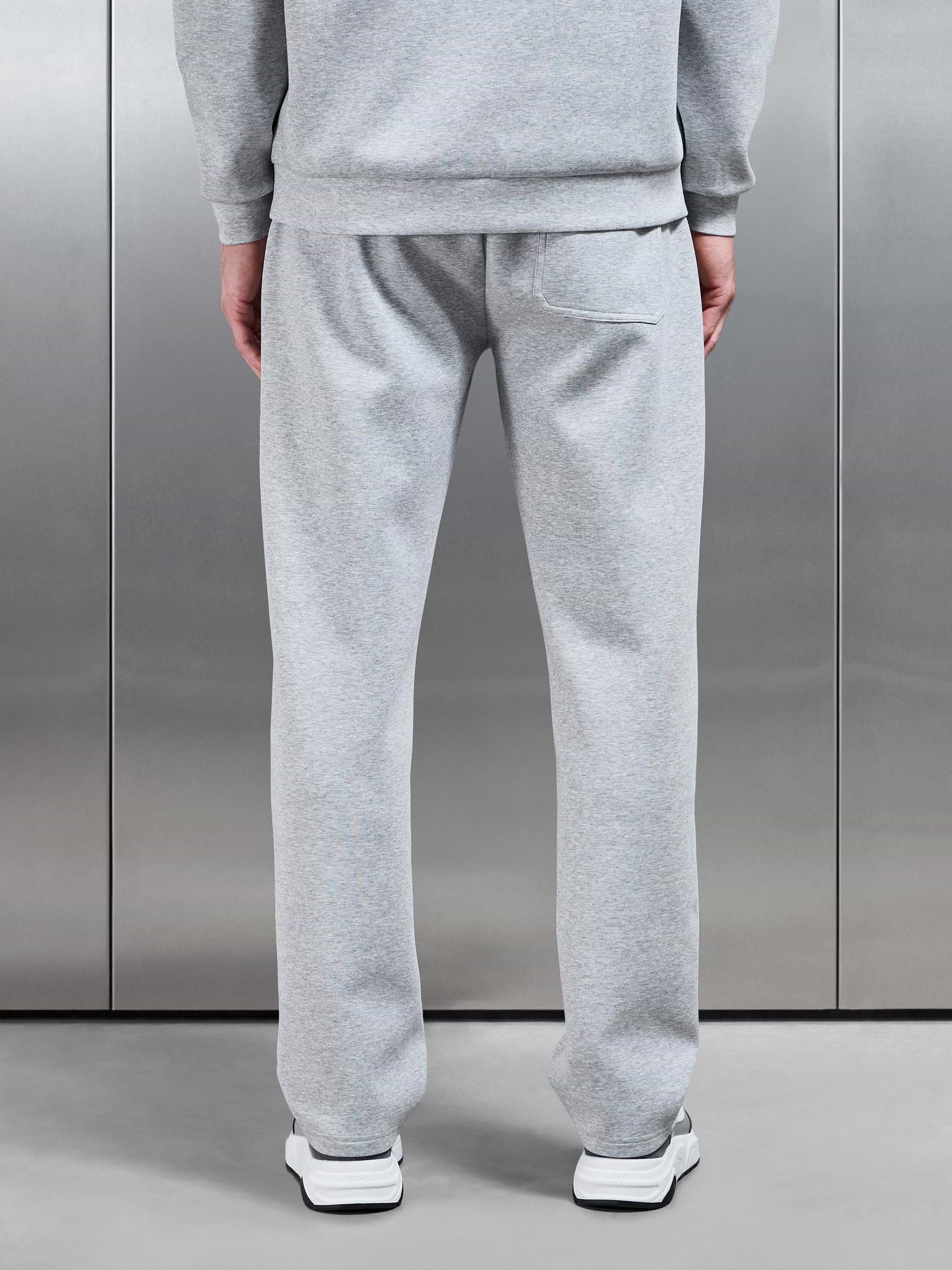 Interlock Jersey Straight Leg Jogger in Marl Grey