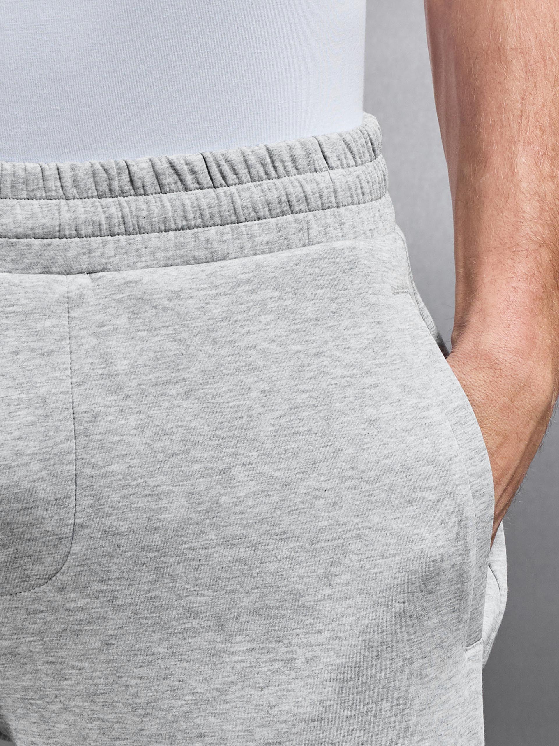 Interlock Jersey Straight Leg Jogger in Marl Grey
