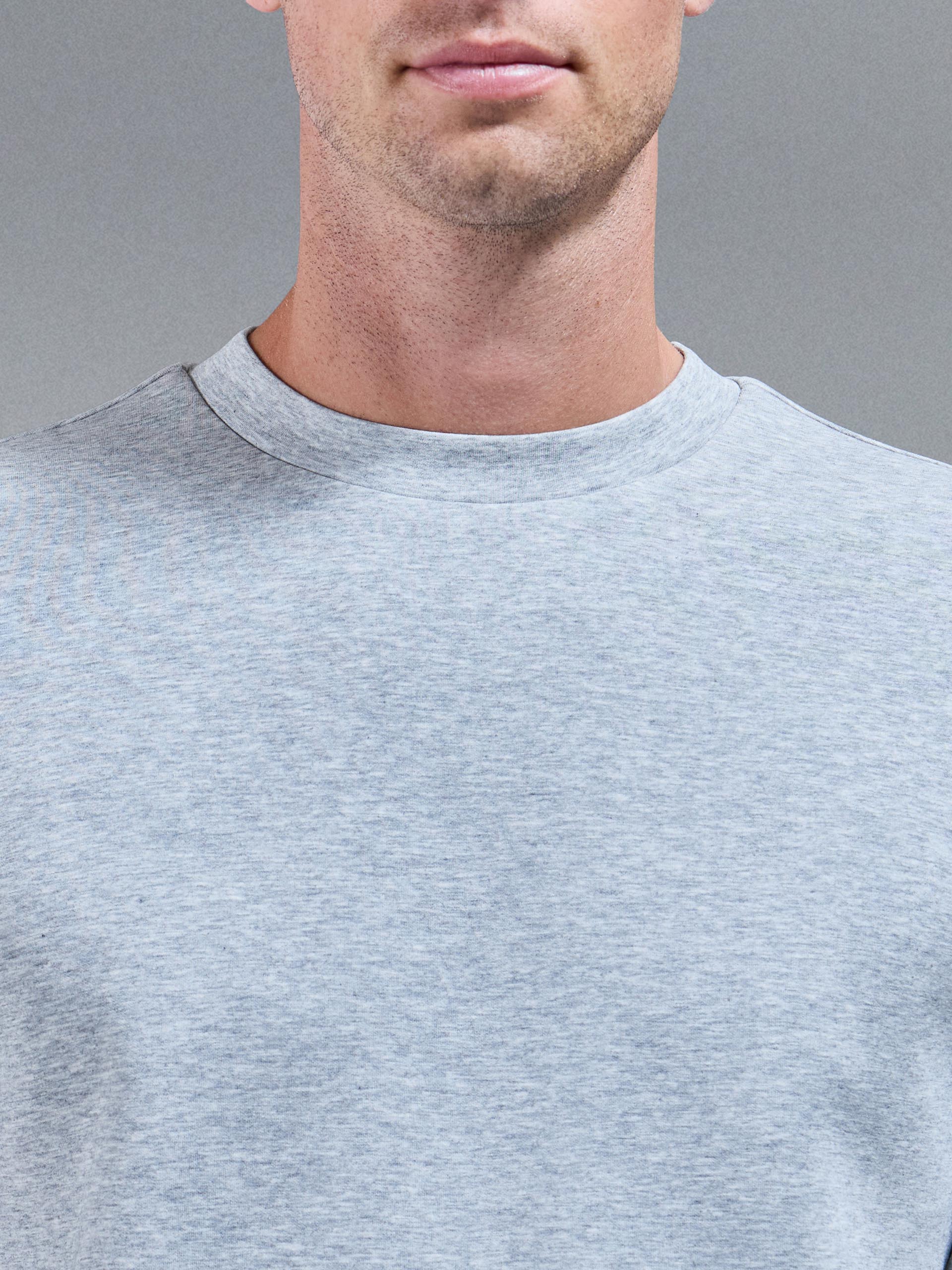 Interlock Jersey Sweatshirt in Marl Grey