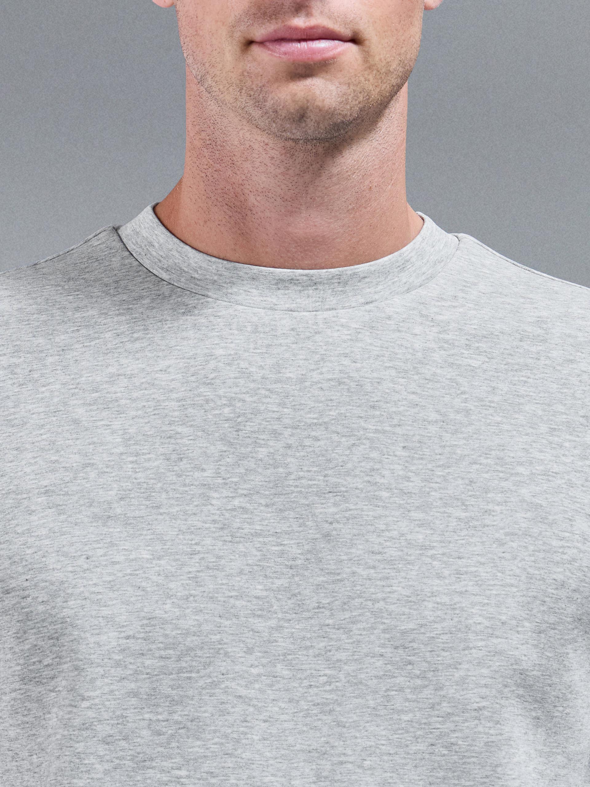 Interlock Jersey Sweatshirt in Marl Grey