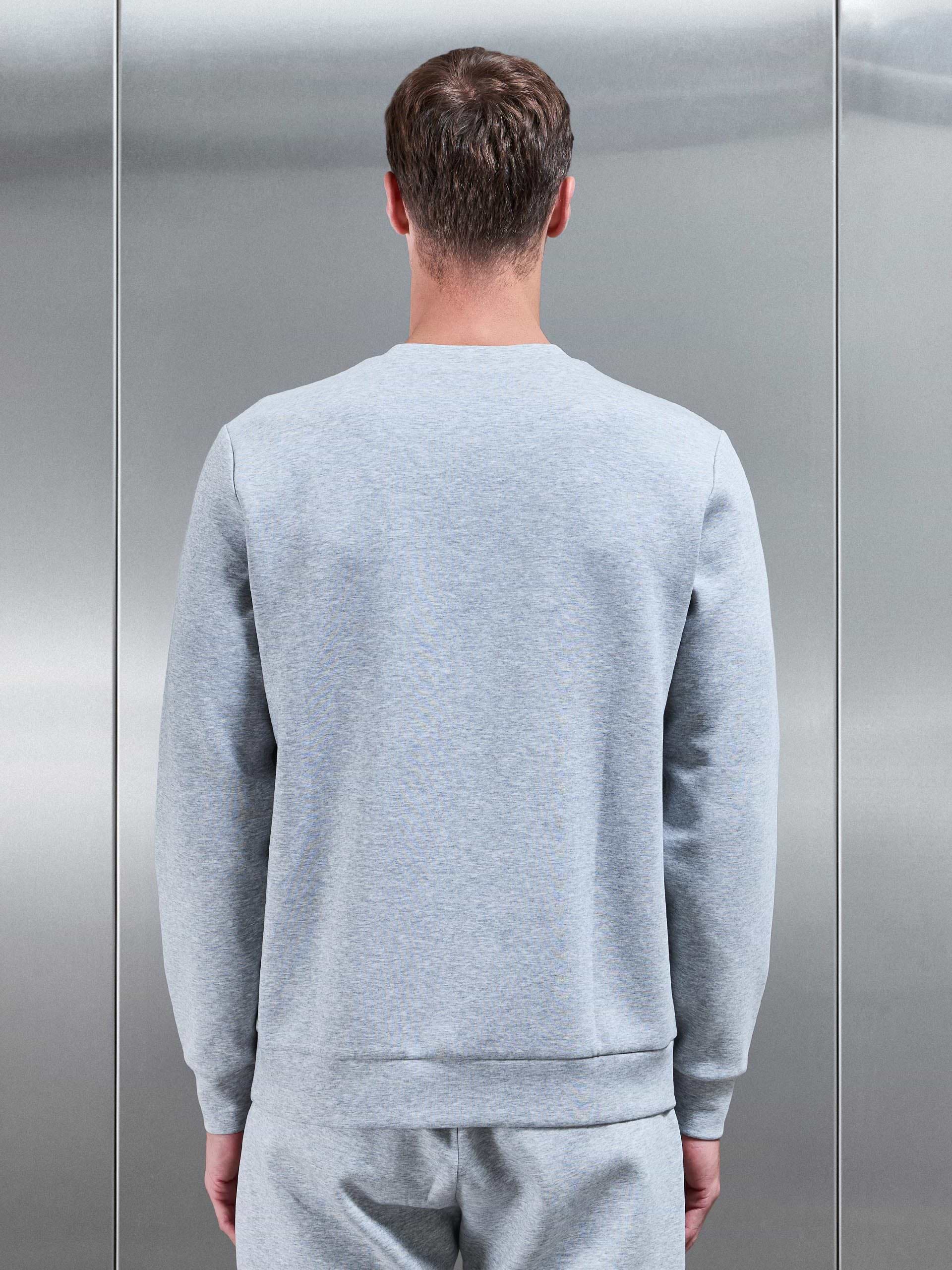 Interlock Jersey Sweatshirt in Marl Grey