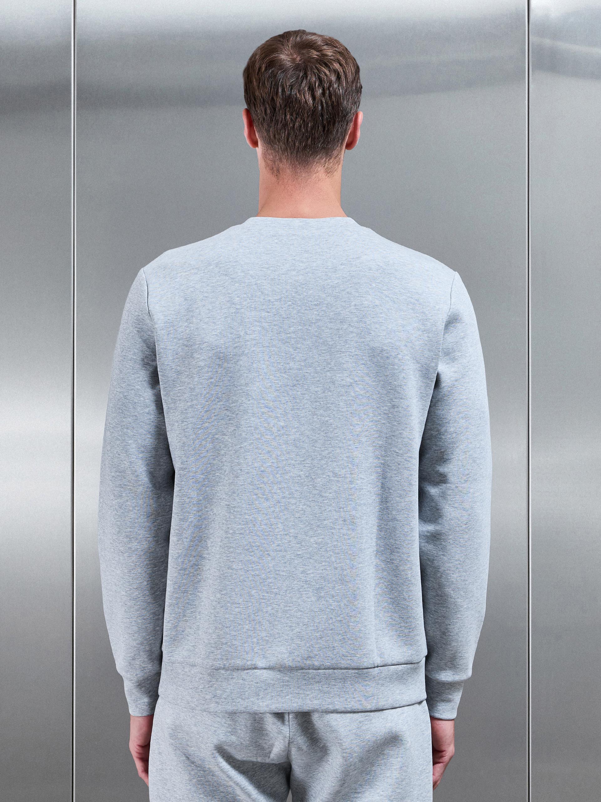 Interlock Jersey Sweatshirt in Marl Grey