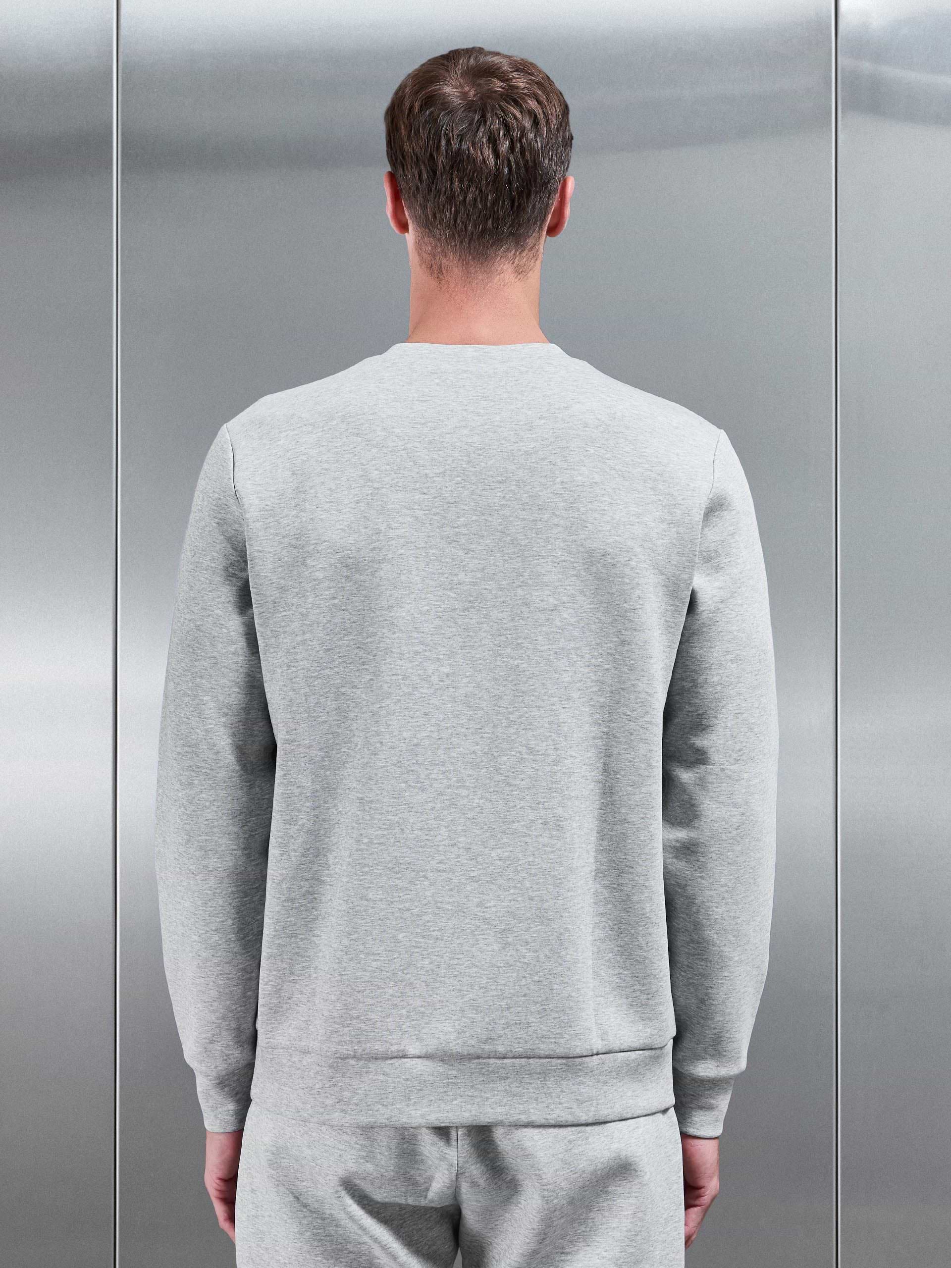 Interlock Jersey Sweatshirt in Marl Grey