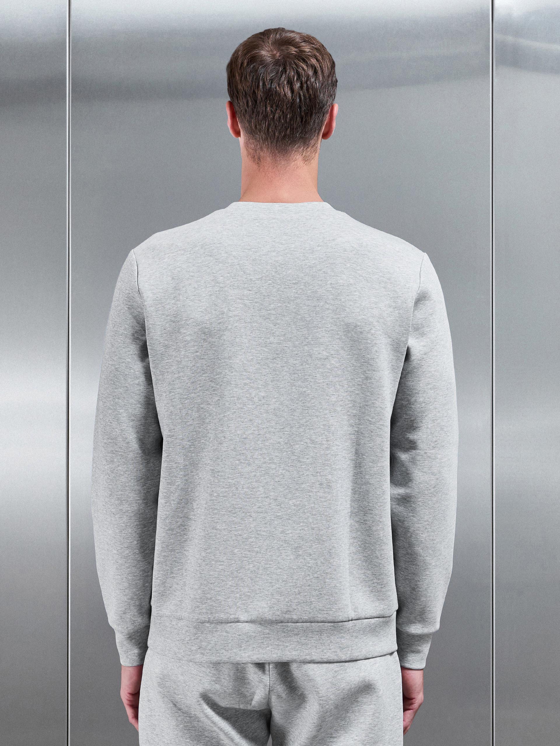 Interlock Jersey Sweatshirt in Marl Grey