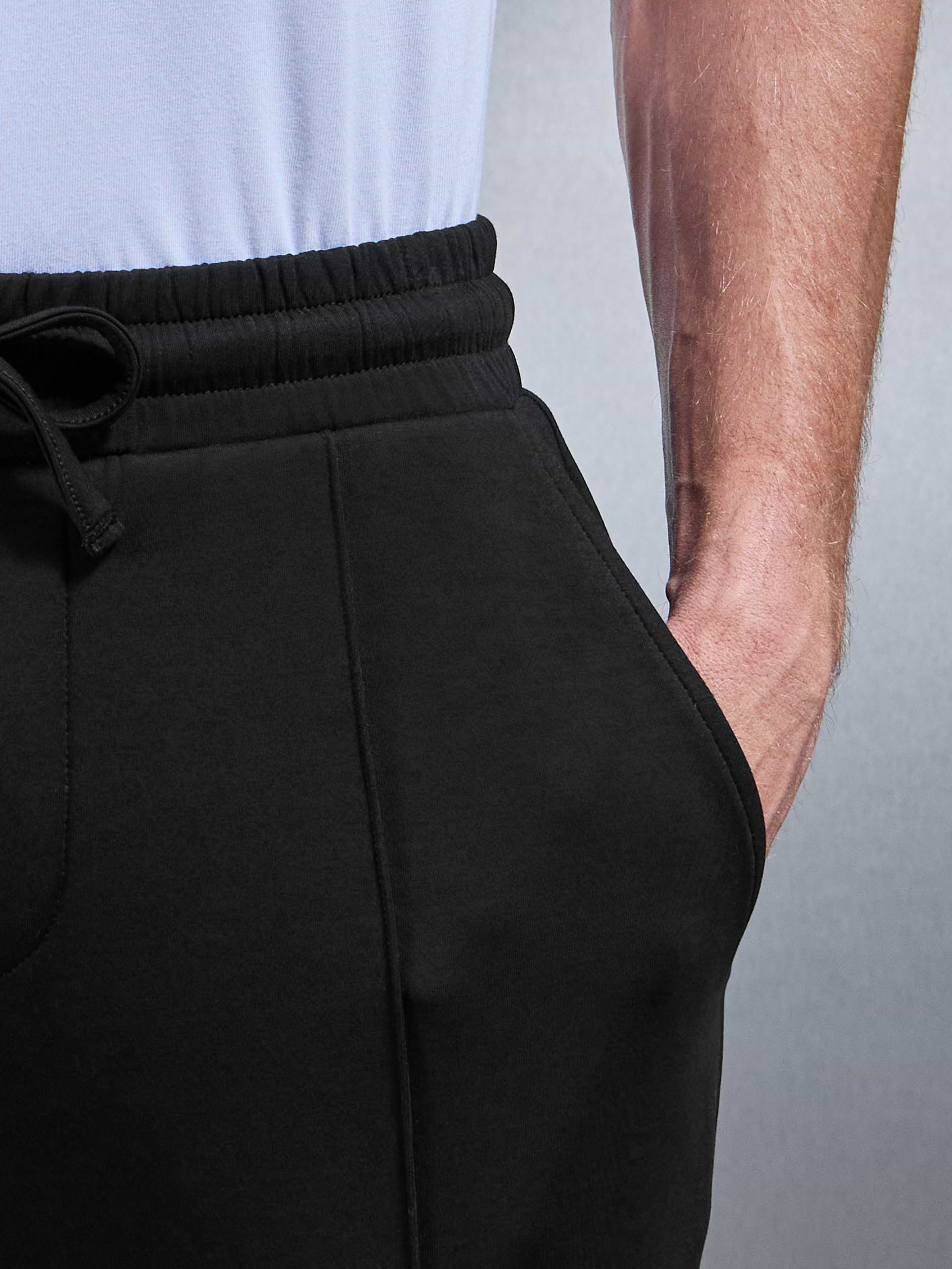 Interlock Jersey Tapered Jogger in Black