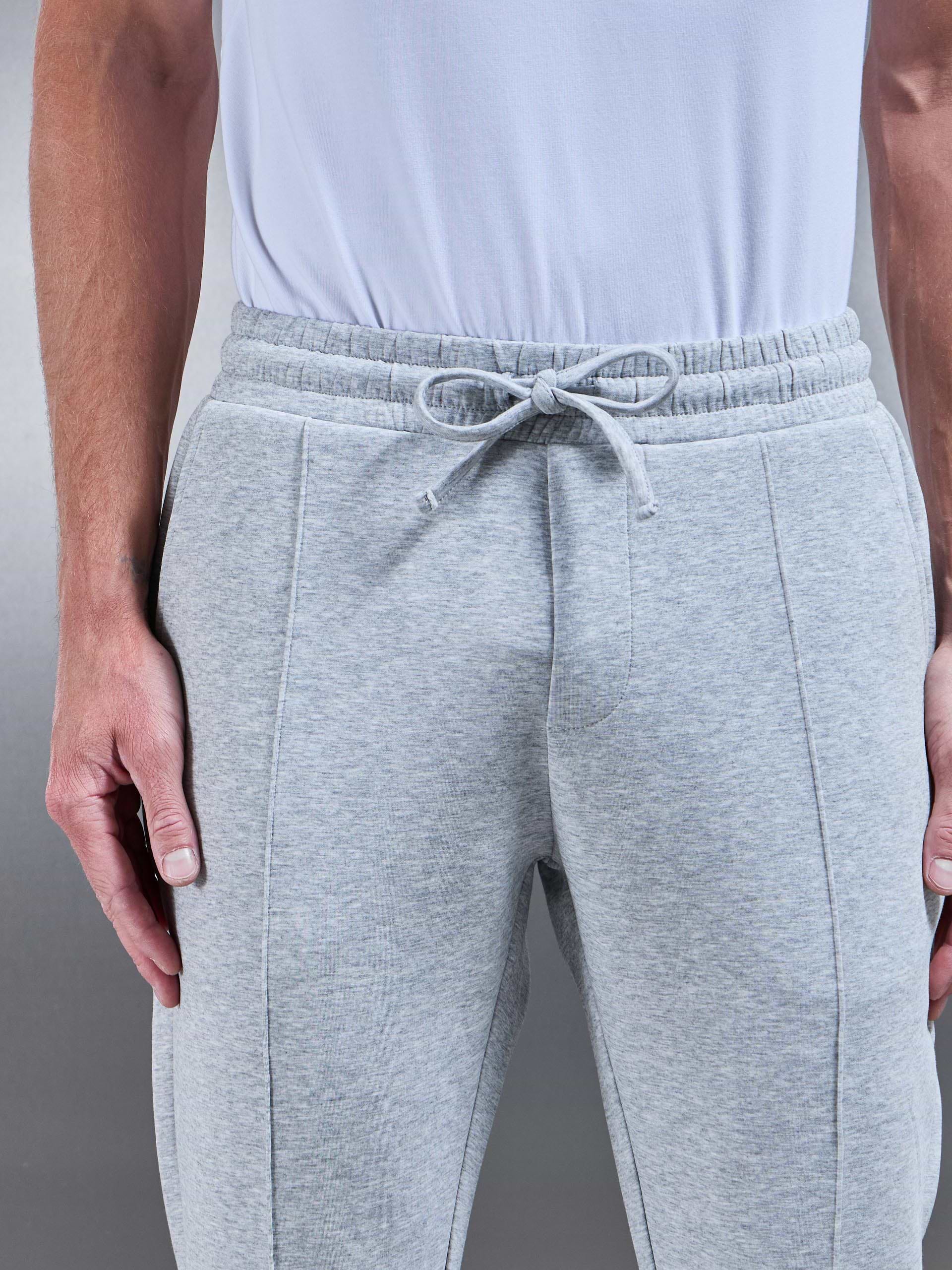 Interlock Jersey Tapered Jogger in Marl Grey