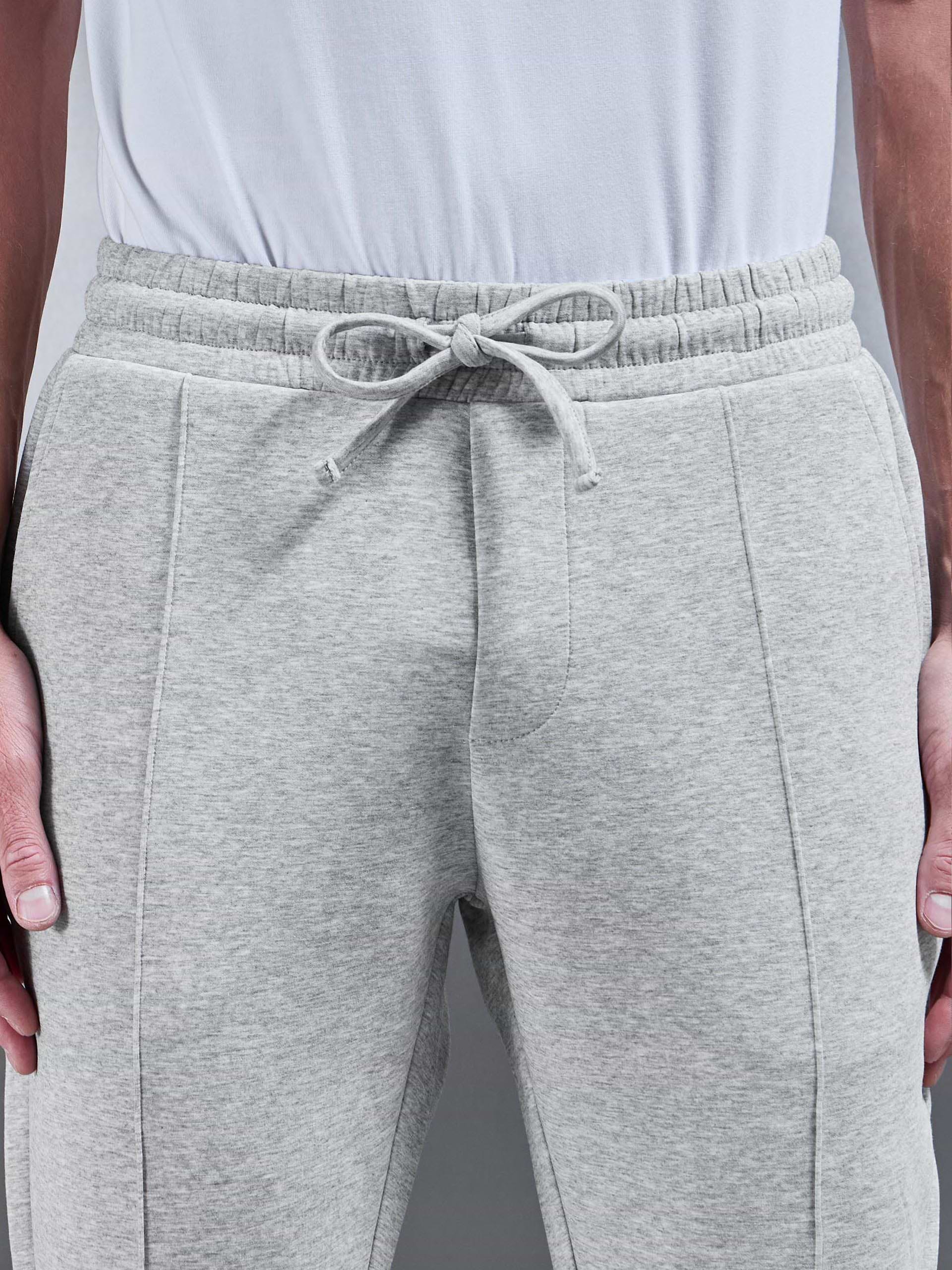 Interlock Jersey Tapered Jogger in Marl Grey