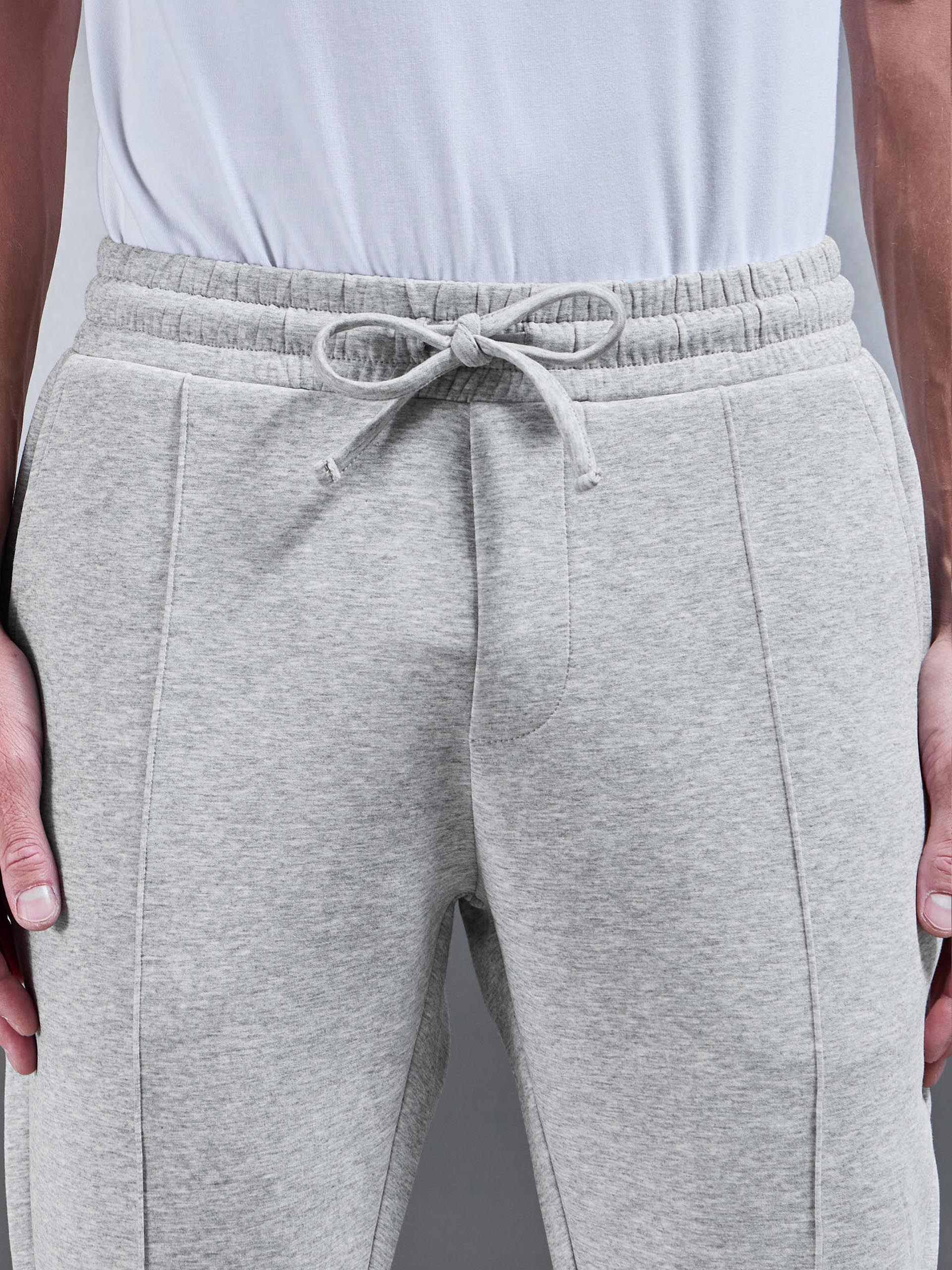 Interlock Jersey Tapered Jogger in Marl Grey
