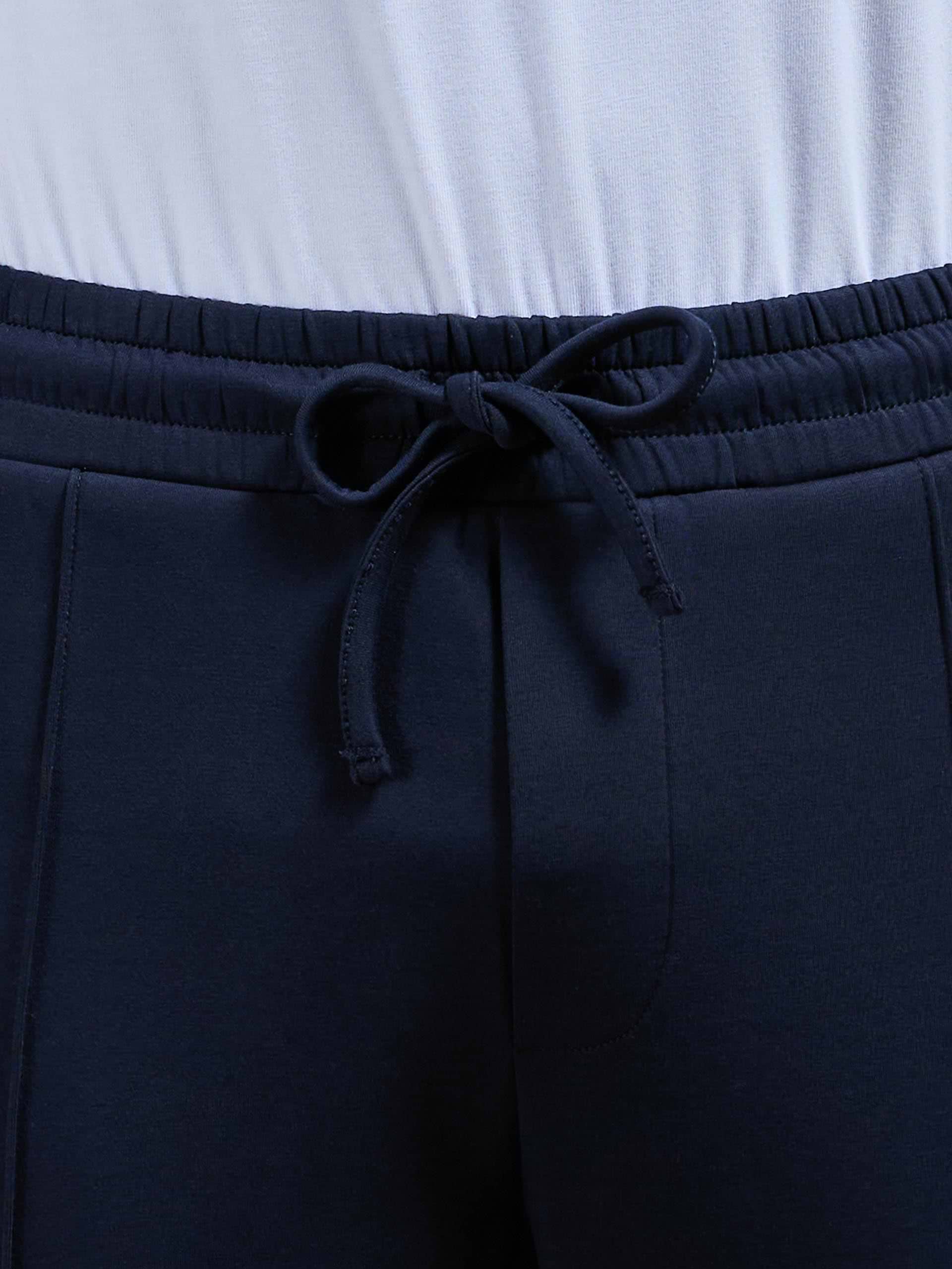 Interlock Jersey Tapered Jogger in Navy