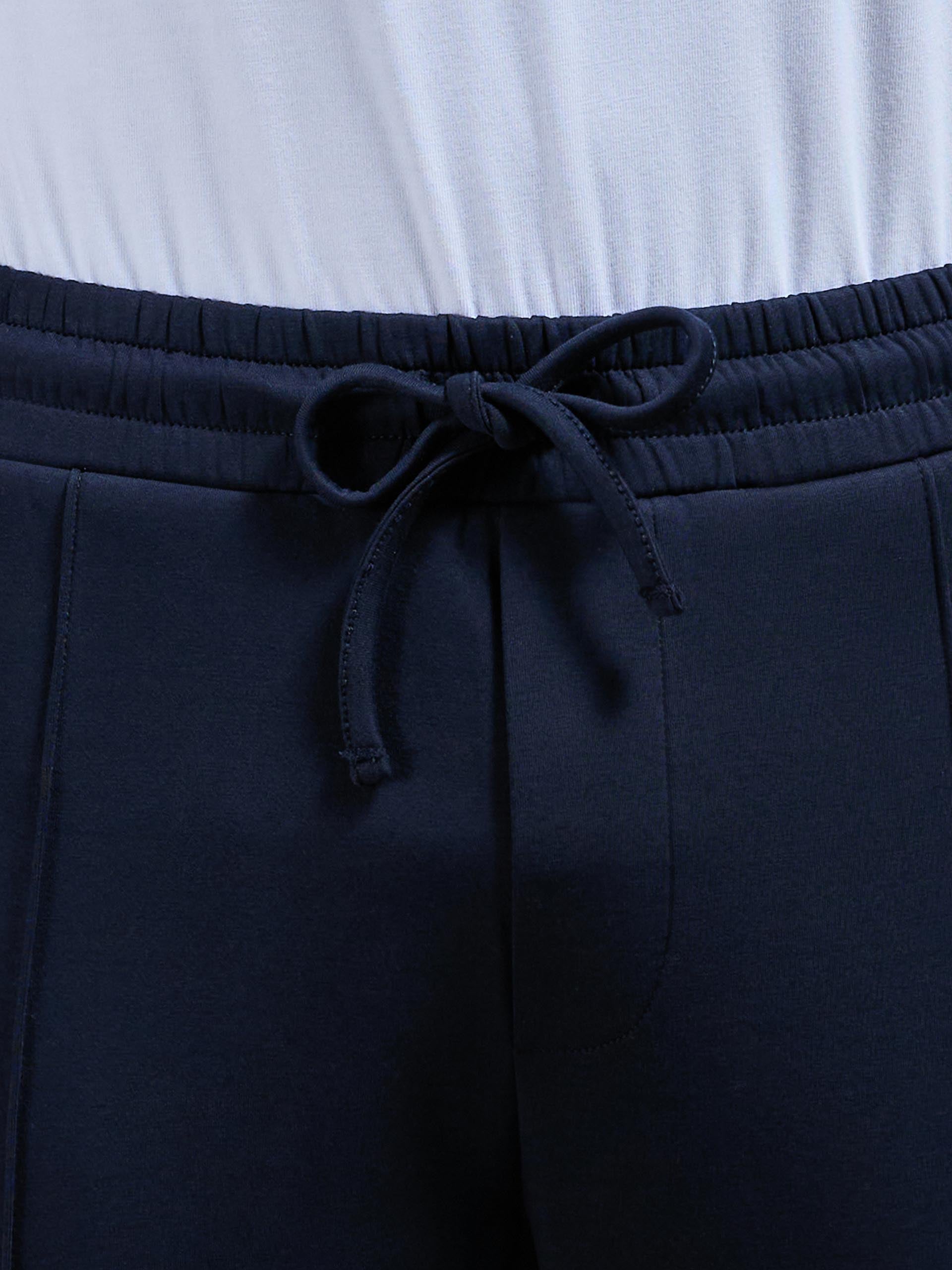 Interlock Jersey Tapered Jogger in Navy