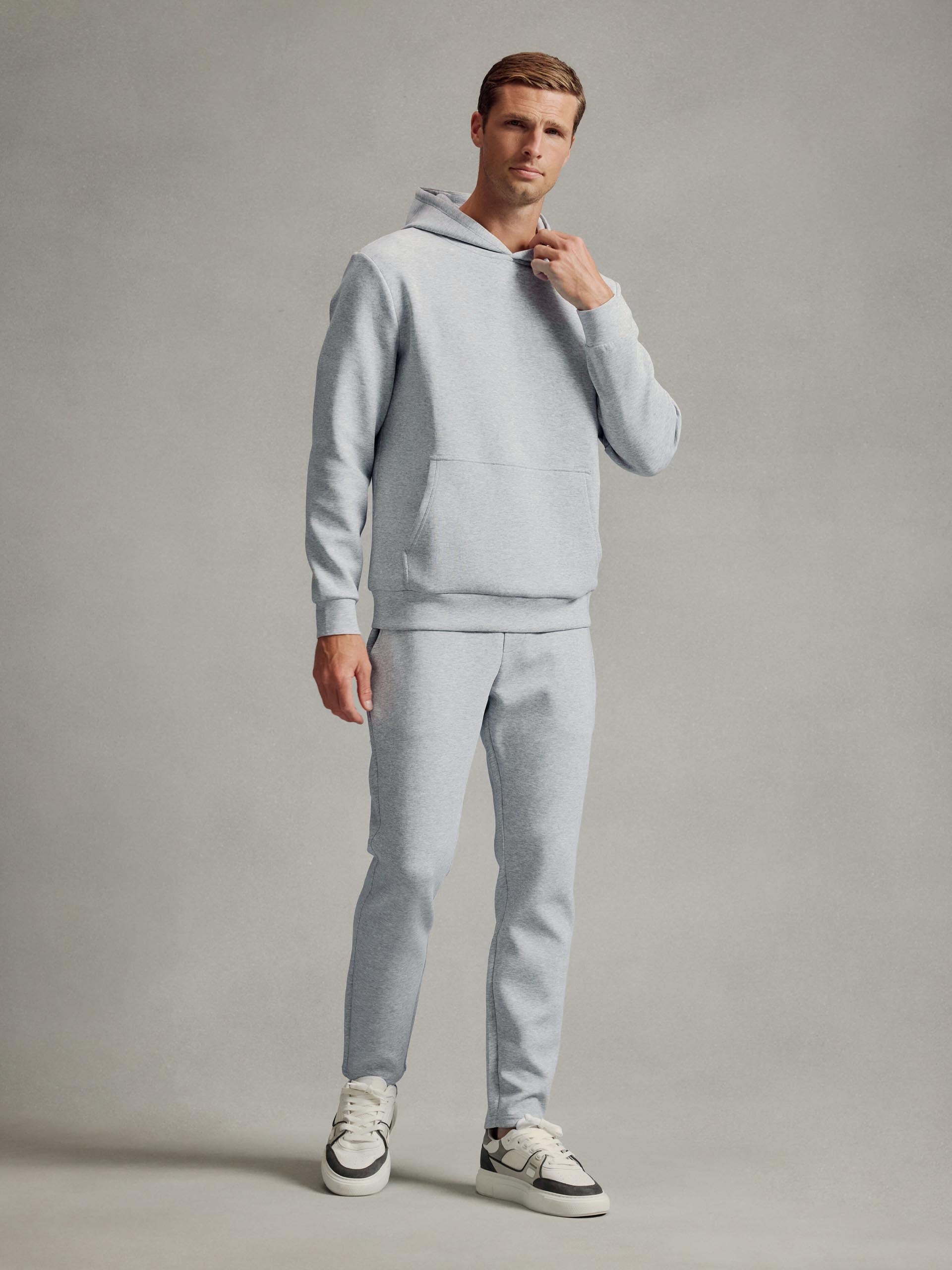 Interlock Jersey Essential Jogger in Marl Grey