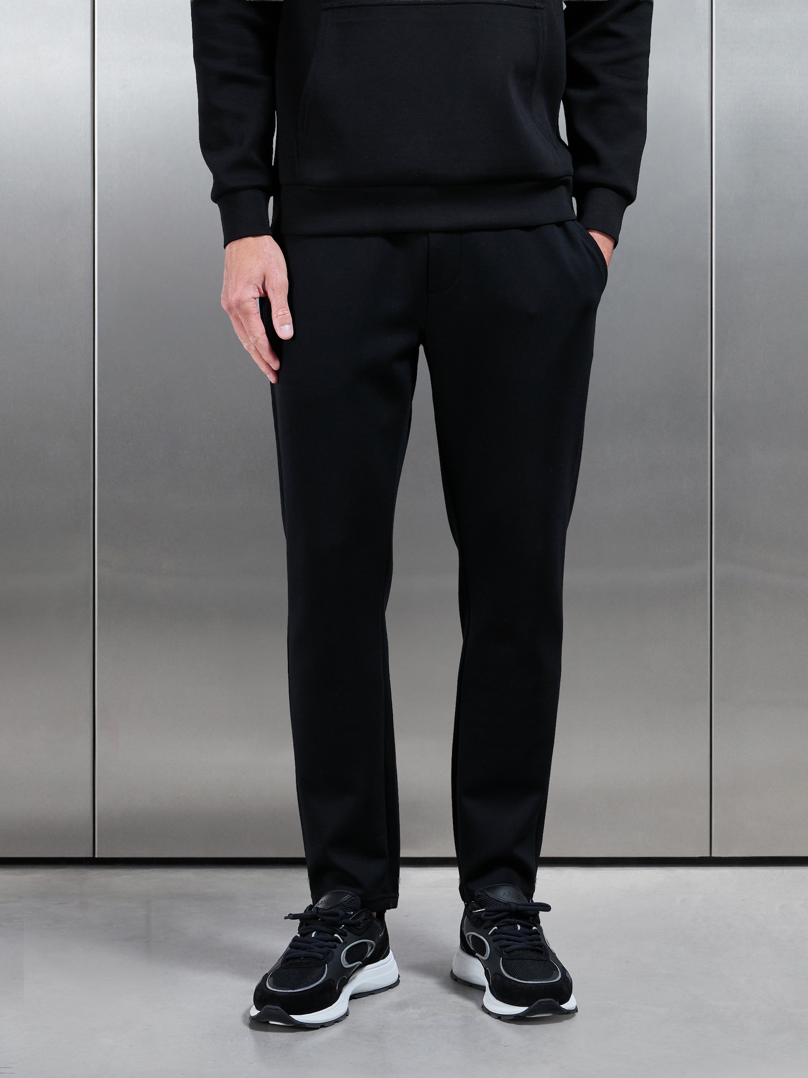 Interlock Jersey Essential Jogger in Black