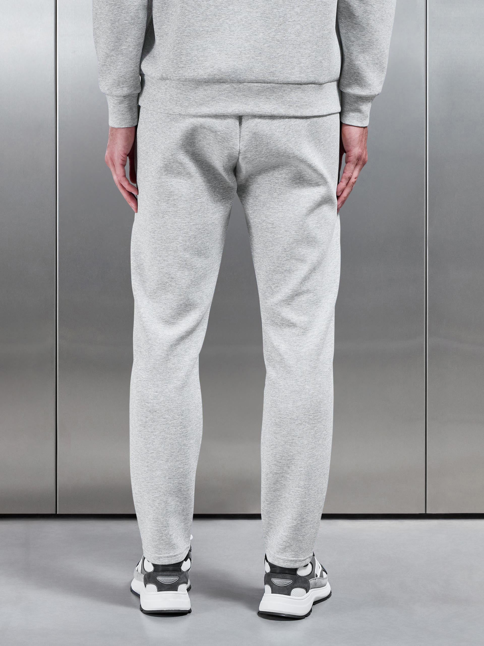 Interlock Jersey Essential Jogger in Marl Grey