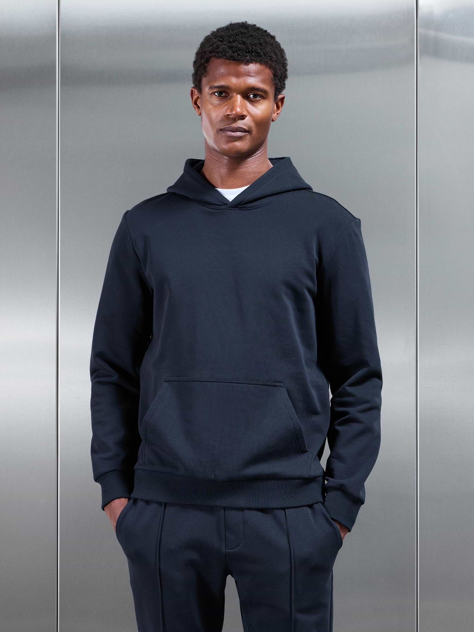 Jersey Hoodie In Navy