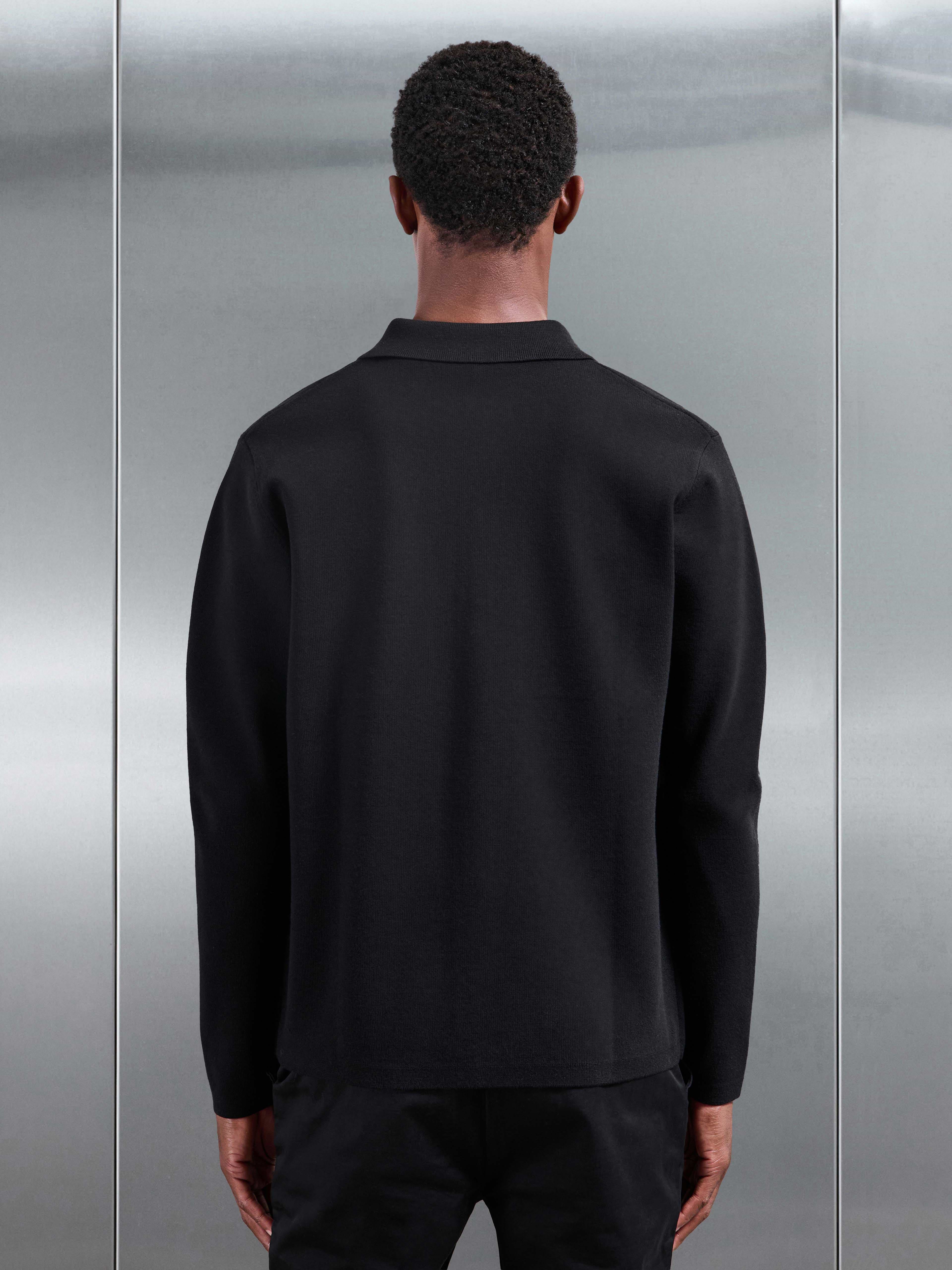 Knitted Overshirt in Black