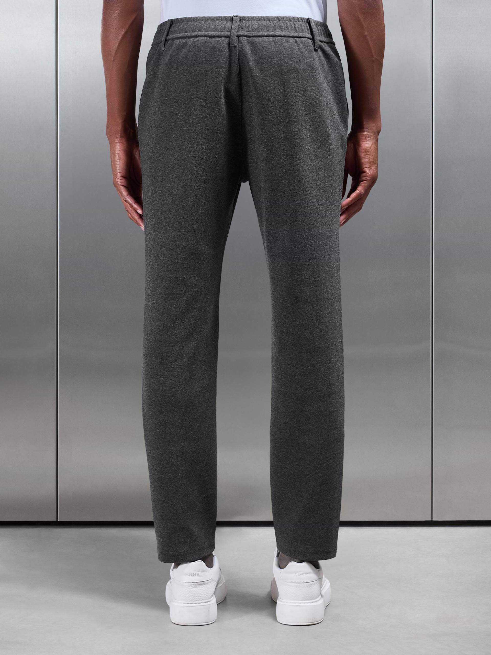 Knitted Tailored Jogger in Grey