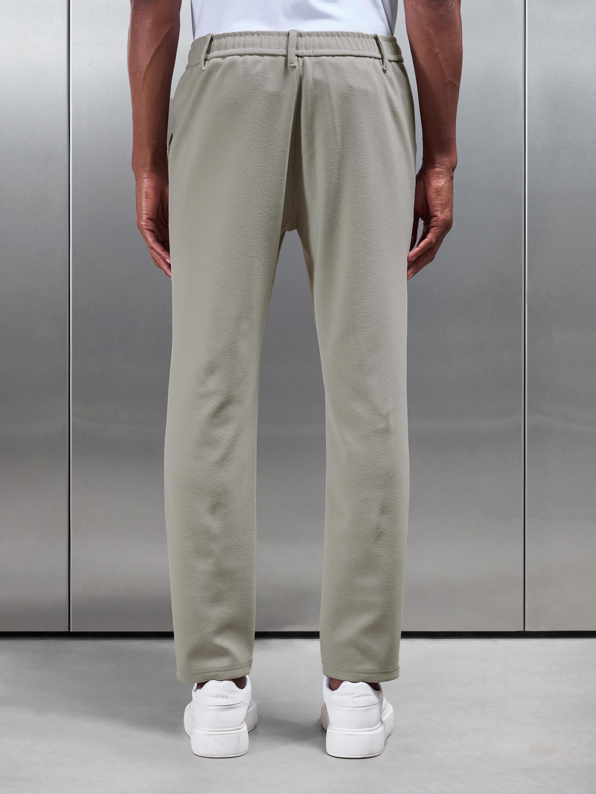 Knitted Tailored Jogger in Stone