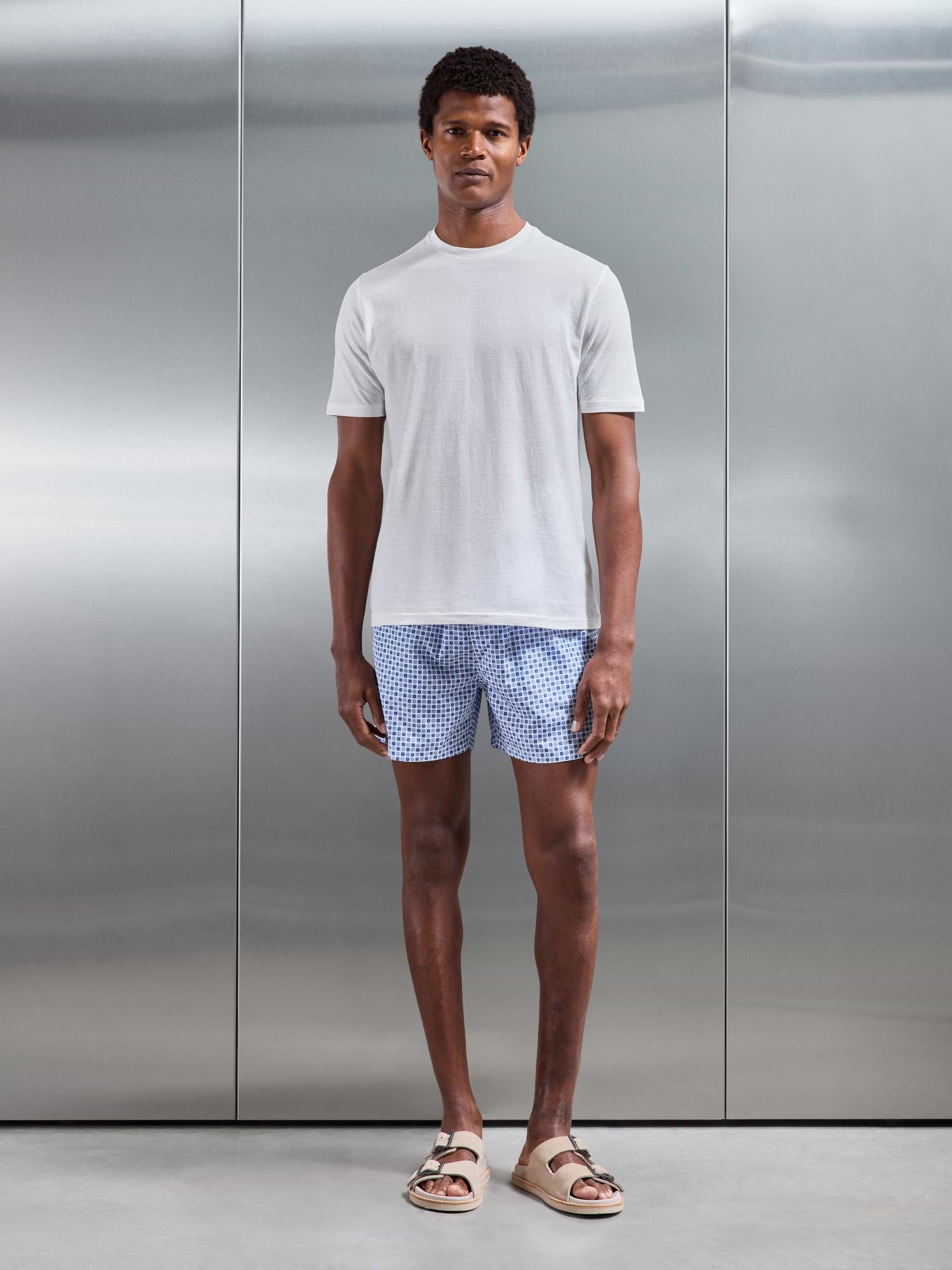 Linen Blend T-Shirt in White