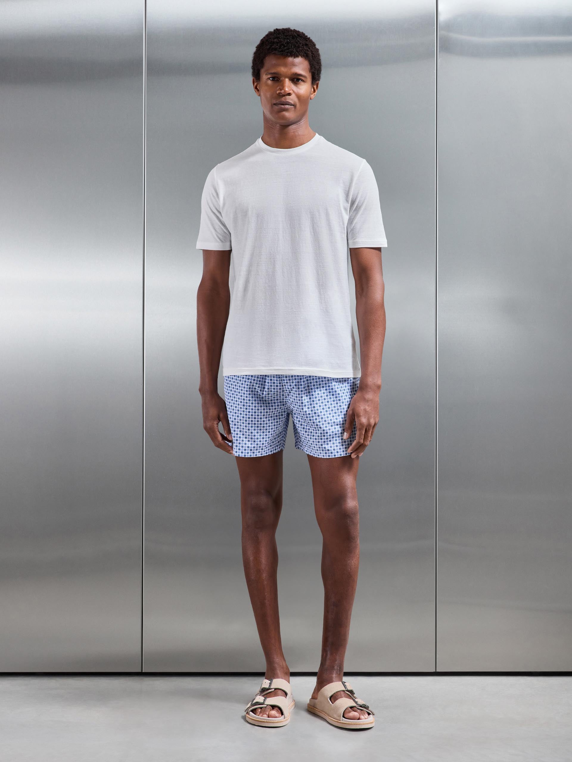 Linen Blend T-Shirt in White