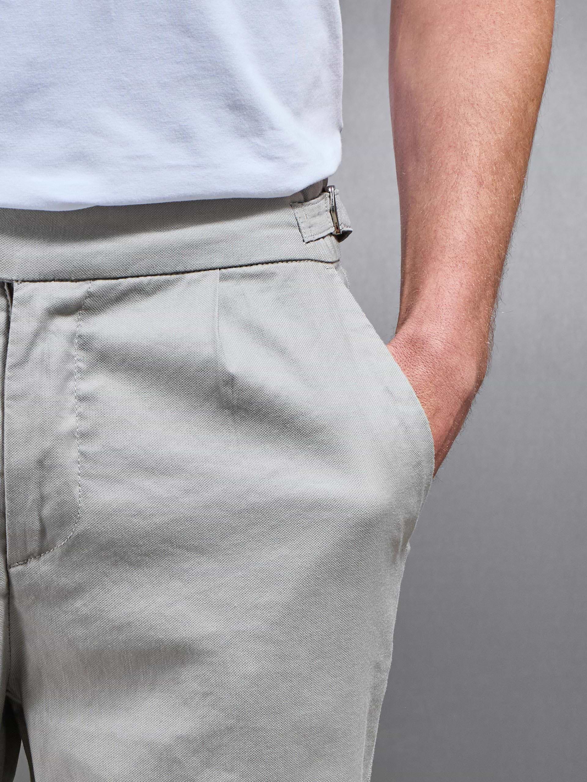Linen Tailored Trouser in Stone