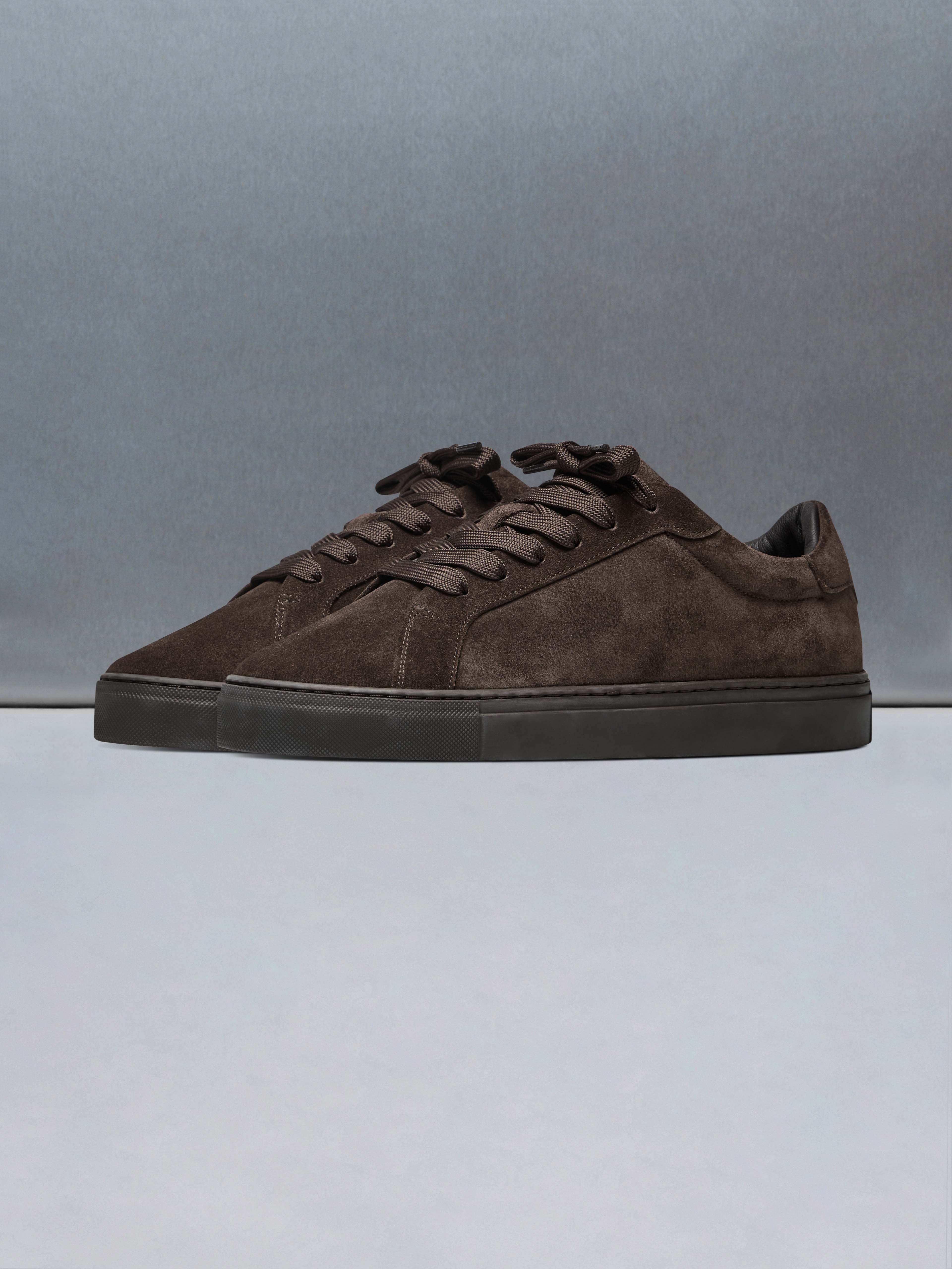 Low Essential Suede Trainer in Triple Brown