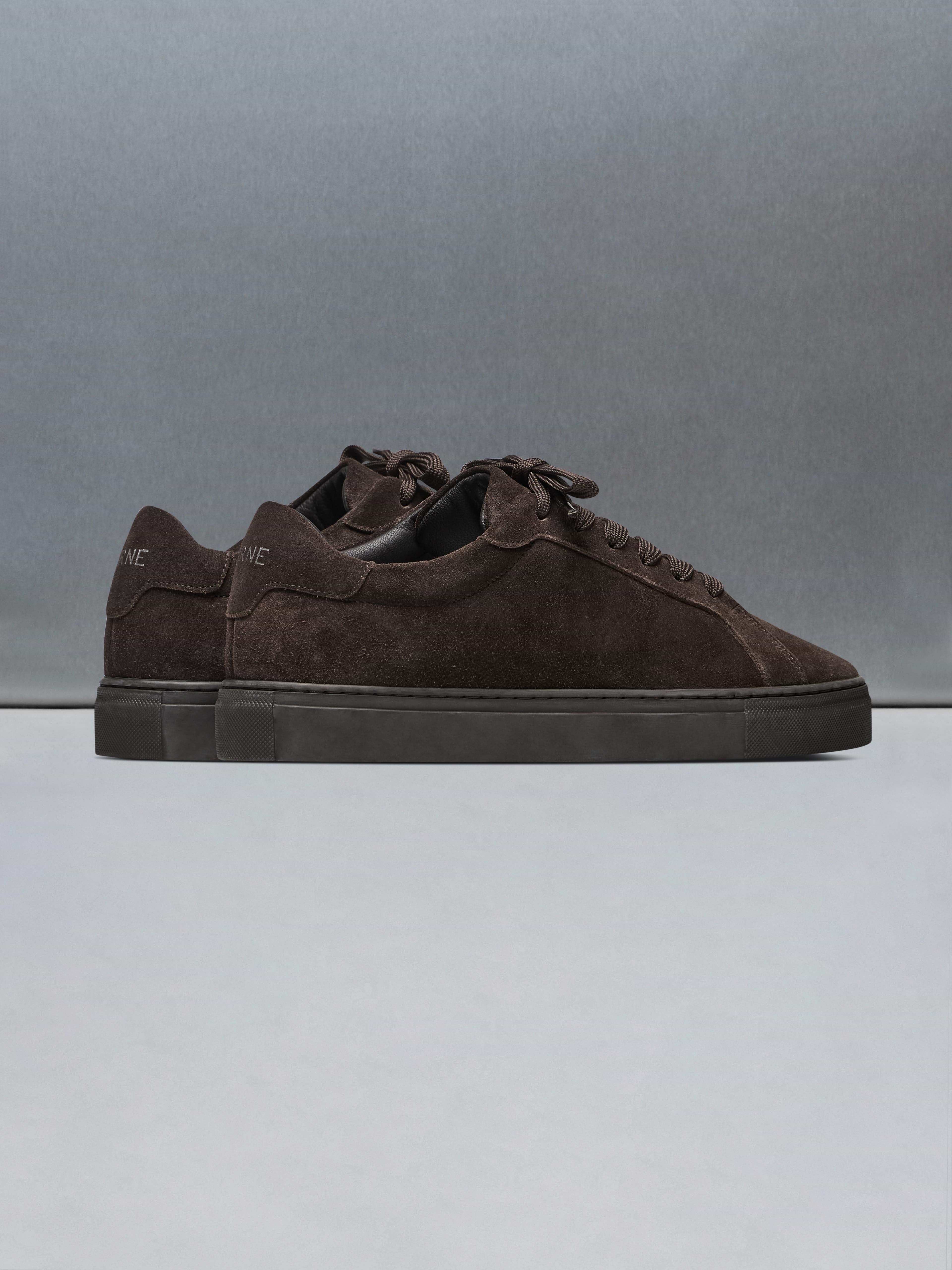 Low Essential Suede Trainer in Triple Brown